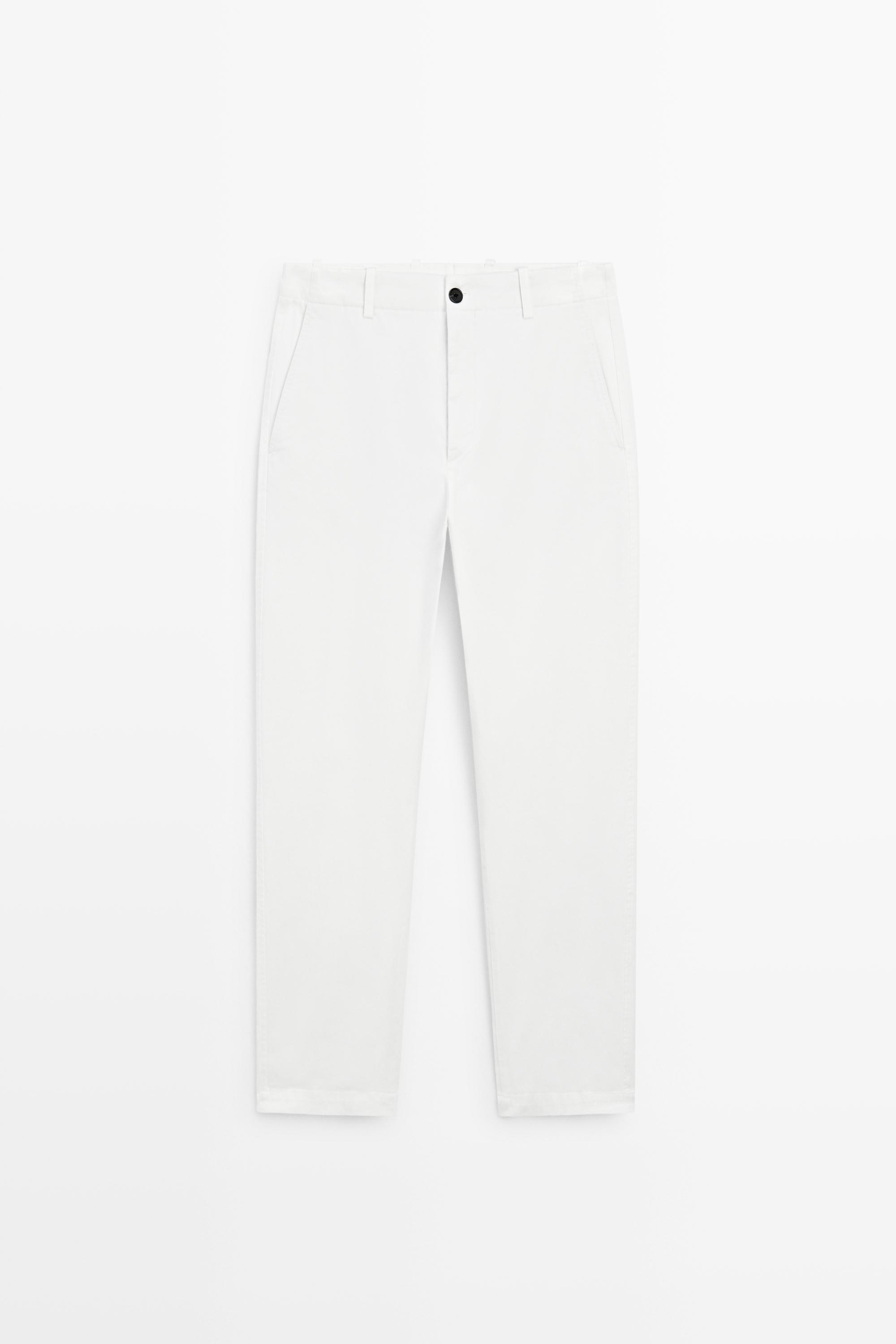 Cotton blend straight-leg pants Off White