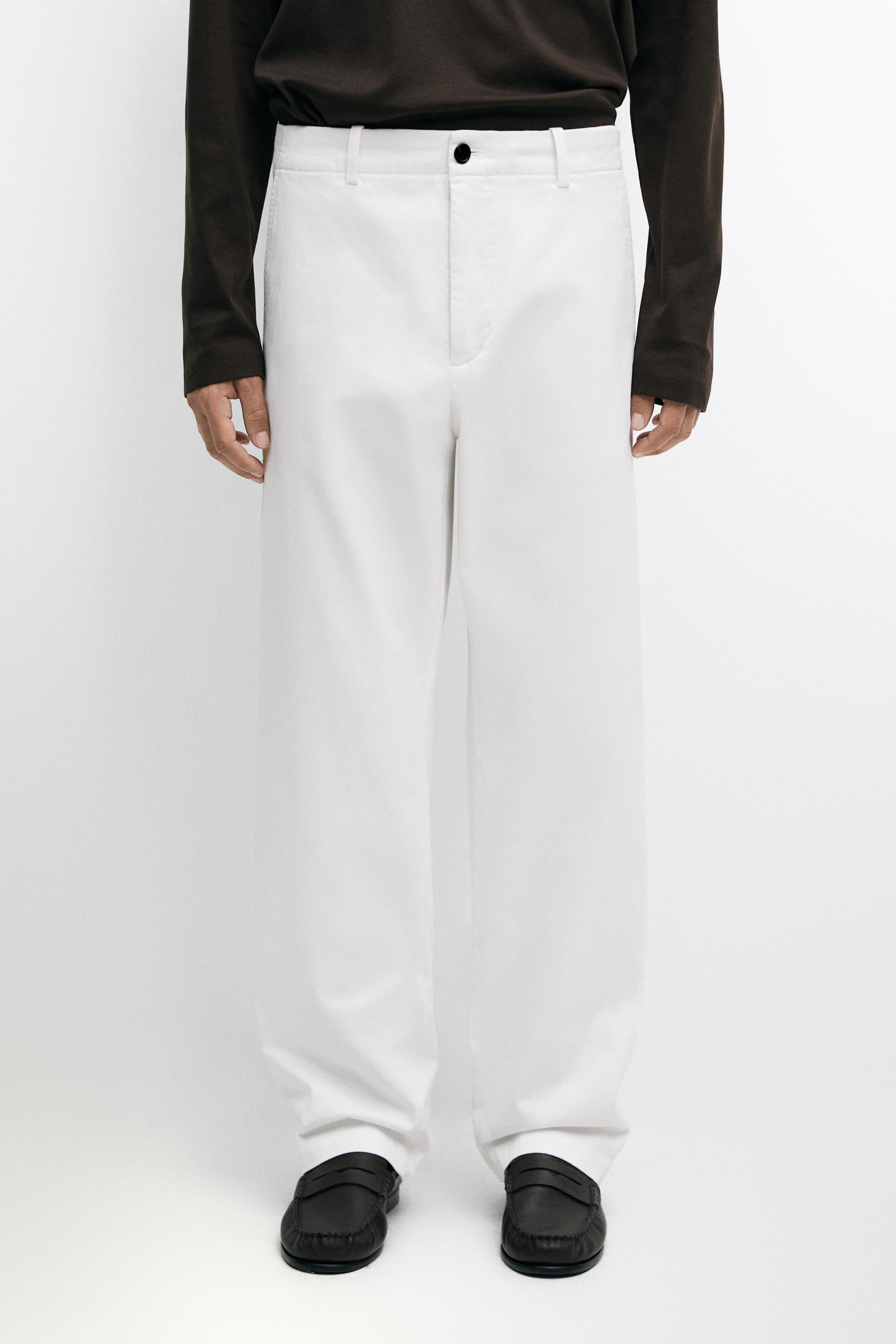 Cotton blend straight-leg pants Off White