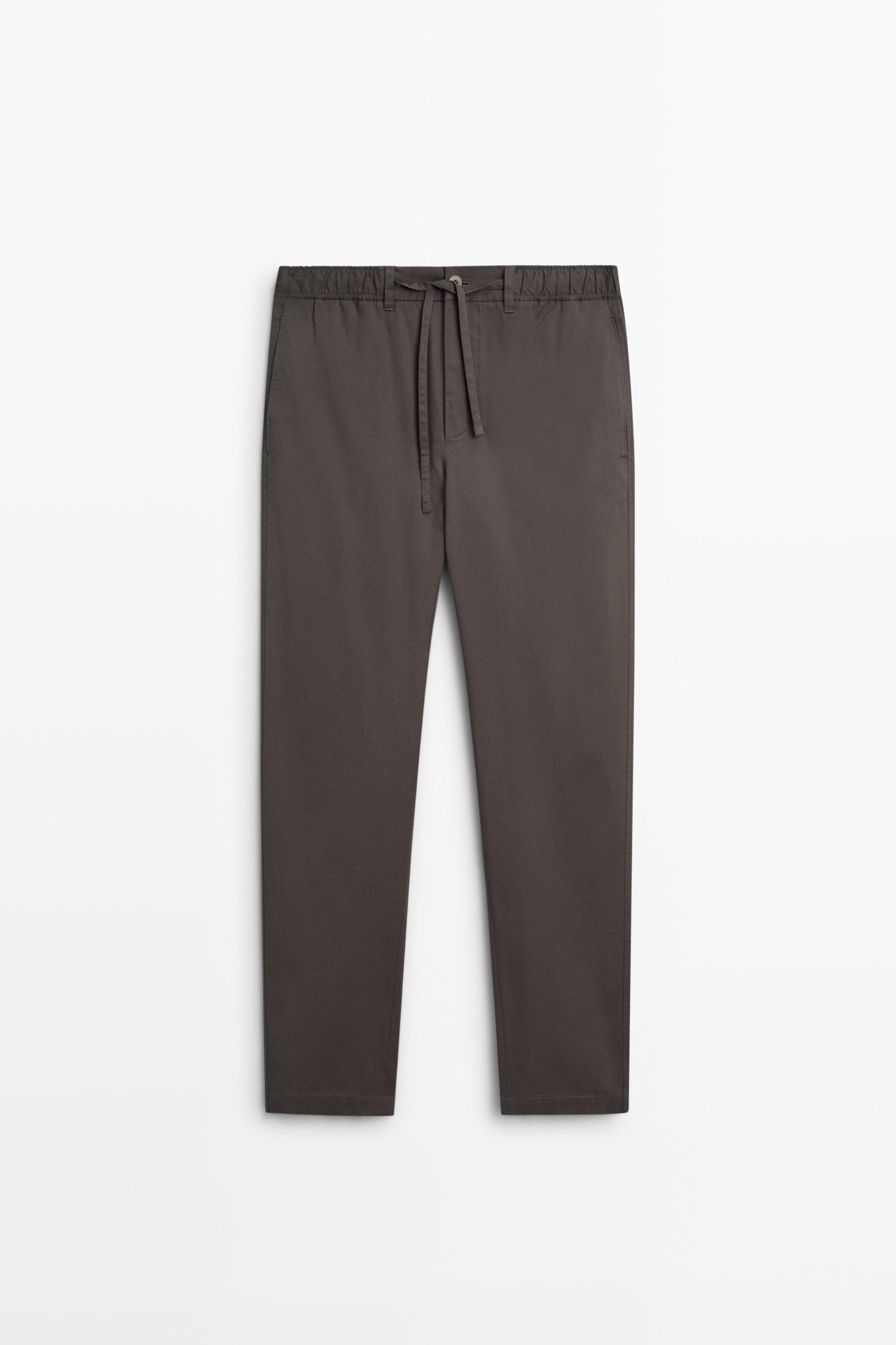 Cotton blend jogger fit pants Grey