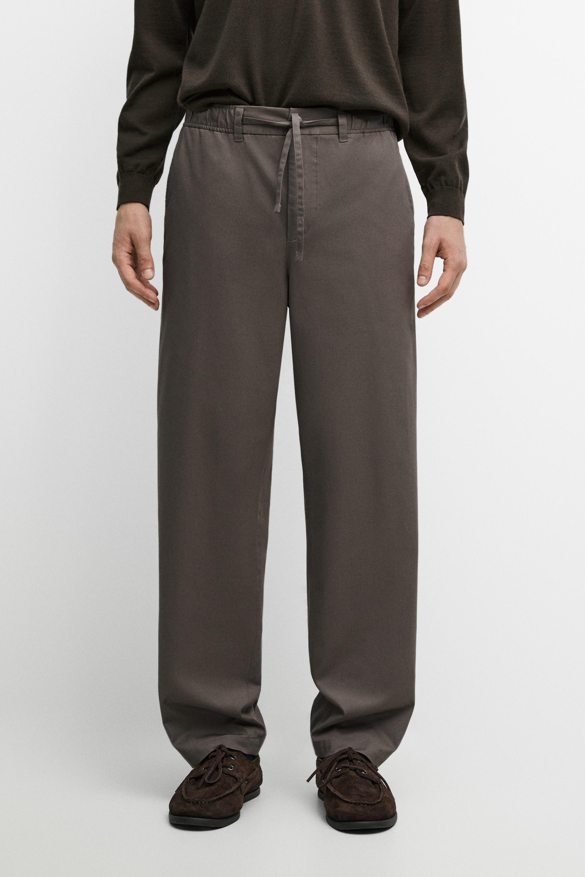 Cotton blend jogger fit pants Grey