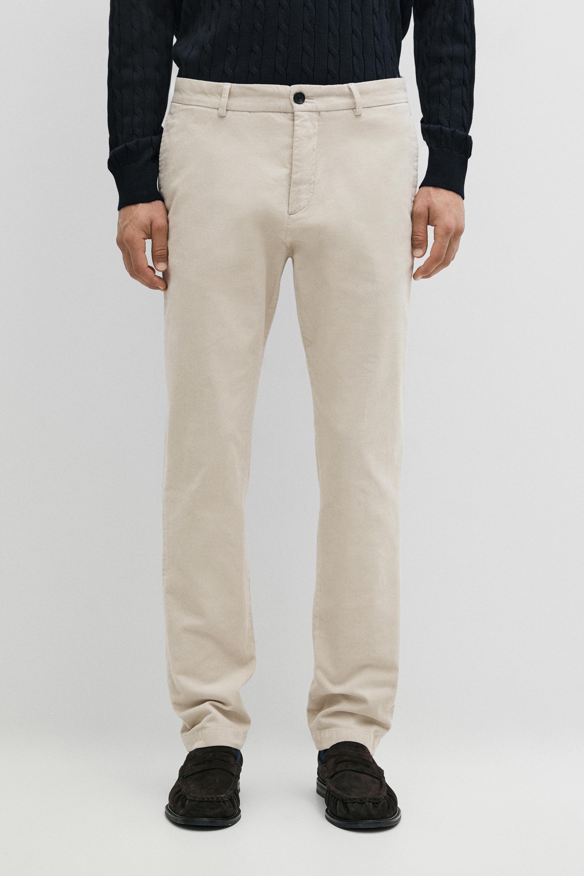 Slim fit corduroy pants Beige
