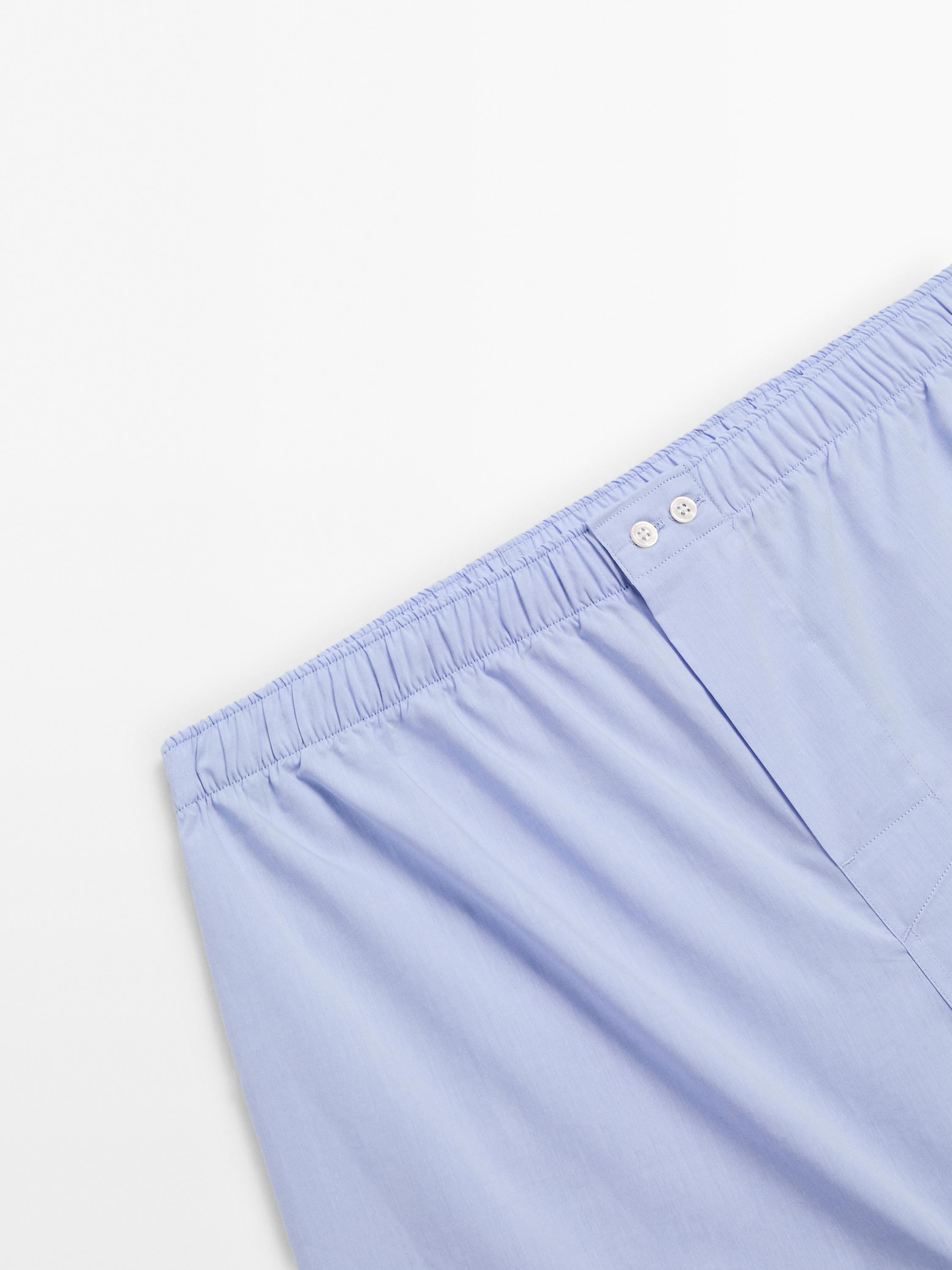 Plain poplin boxers Sky Blue