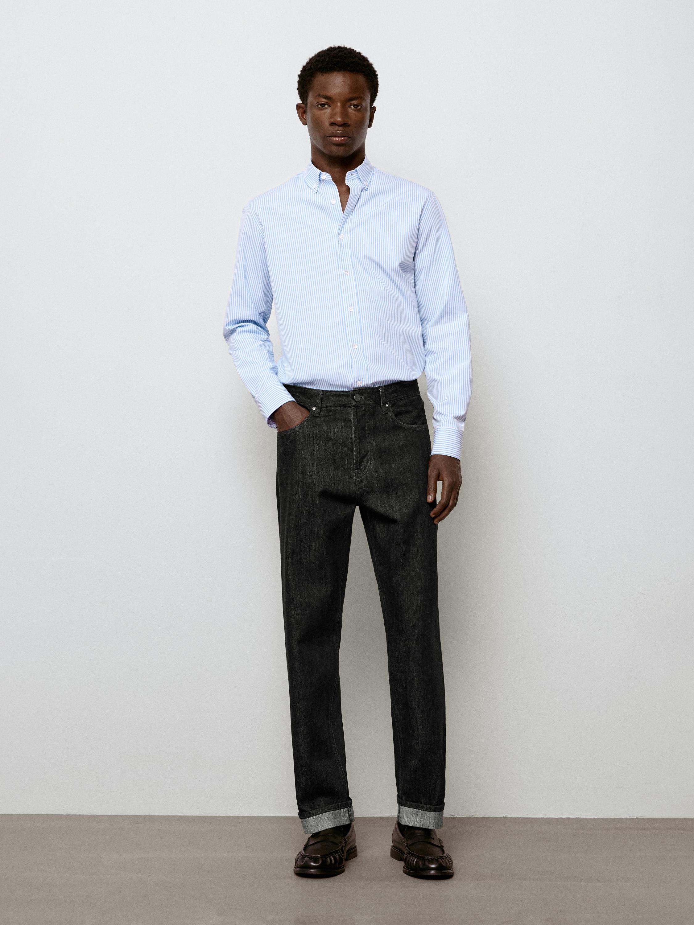 Selvedge fit jeans Black