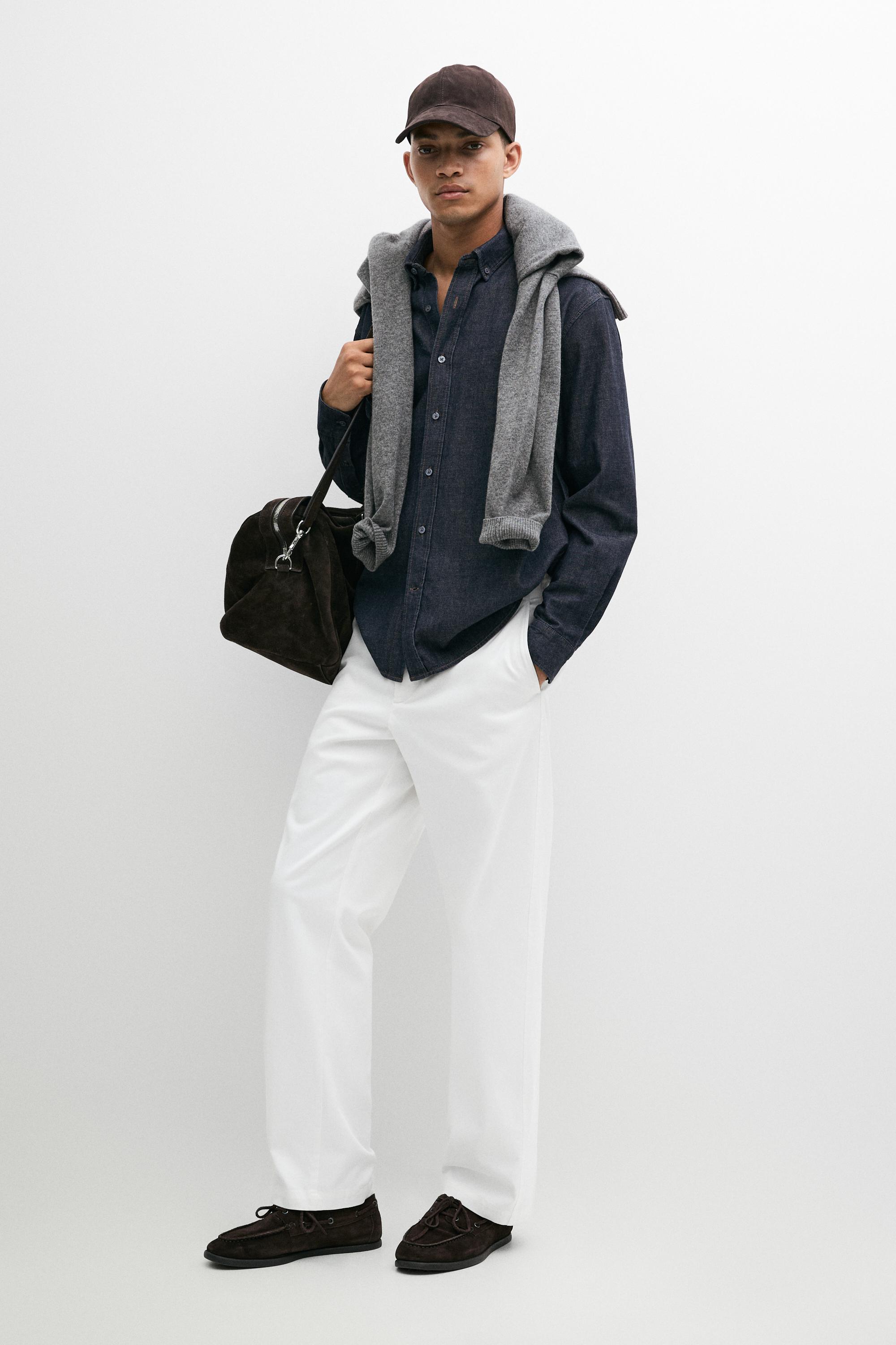 100% Cotton Regular Fit Denim Shirt Blue