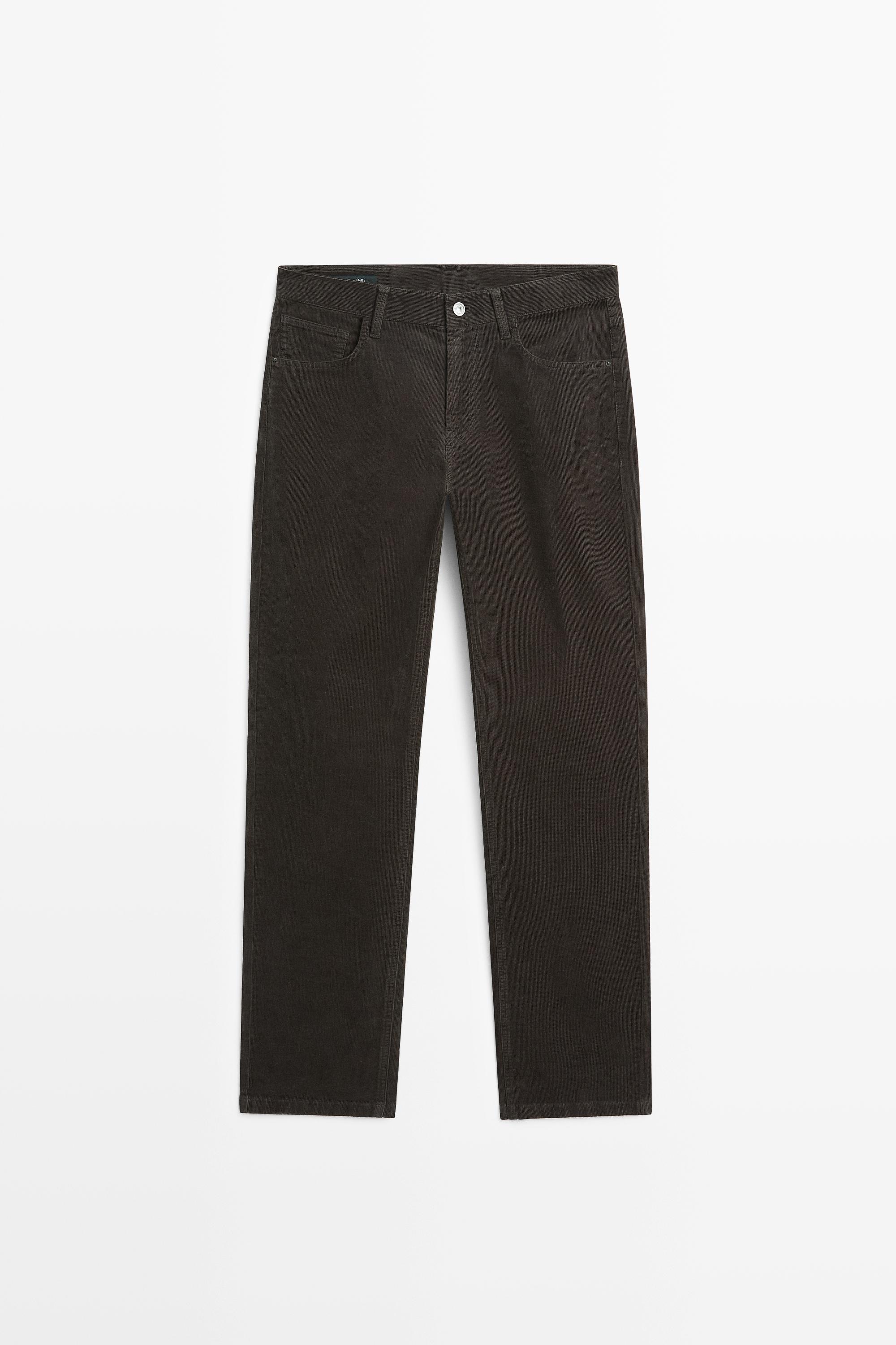 Corduroy tapered fit pants Dark Grey