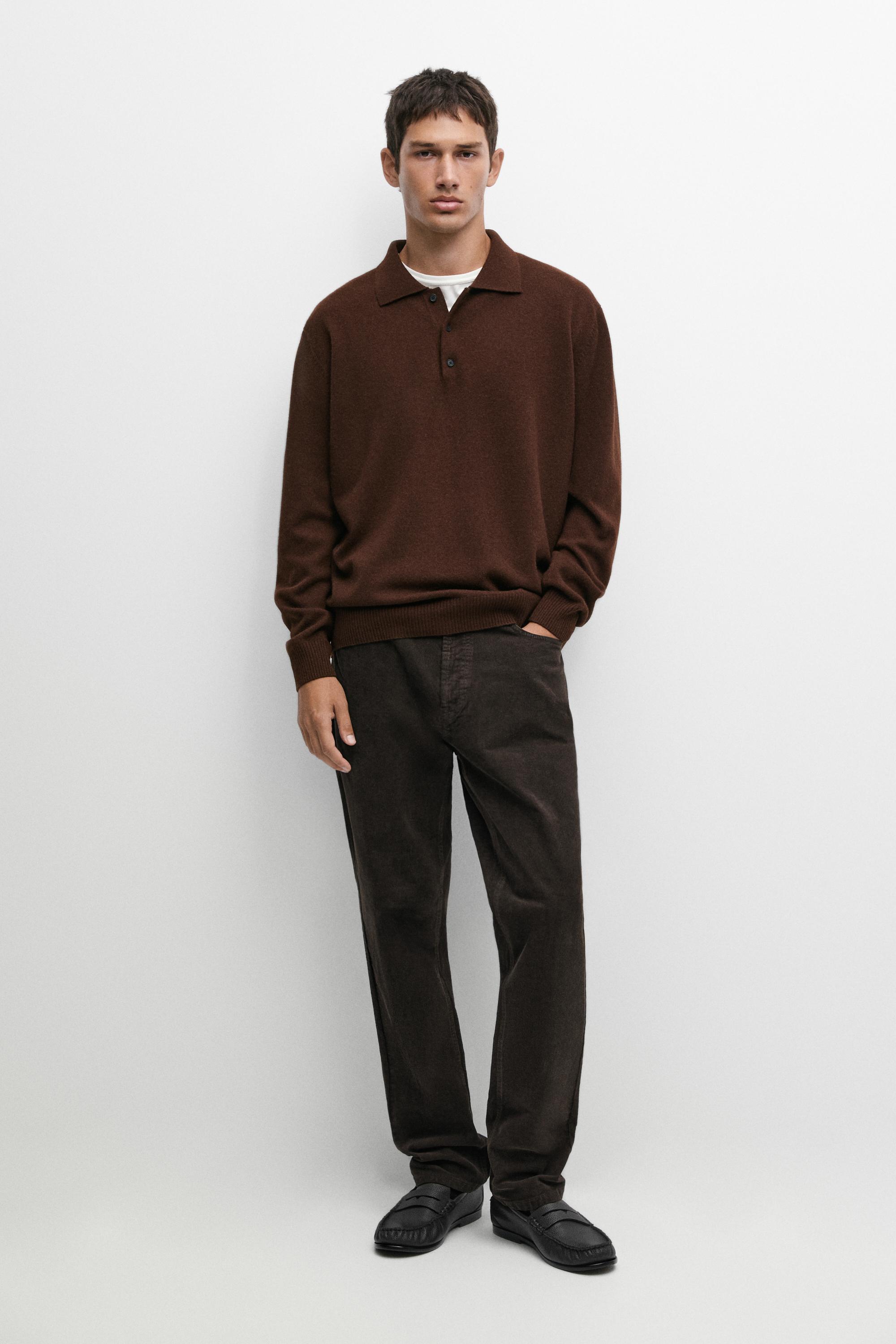 Corduroy tapered fit pants Dark Grey