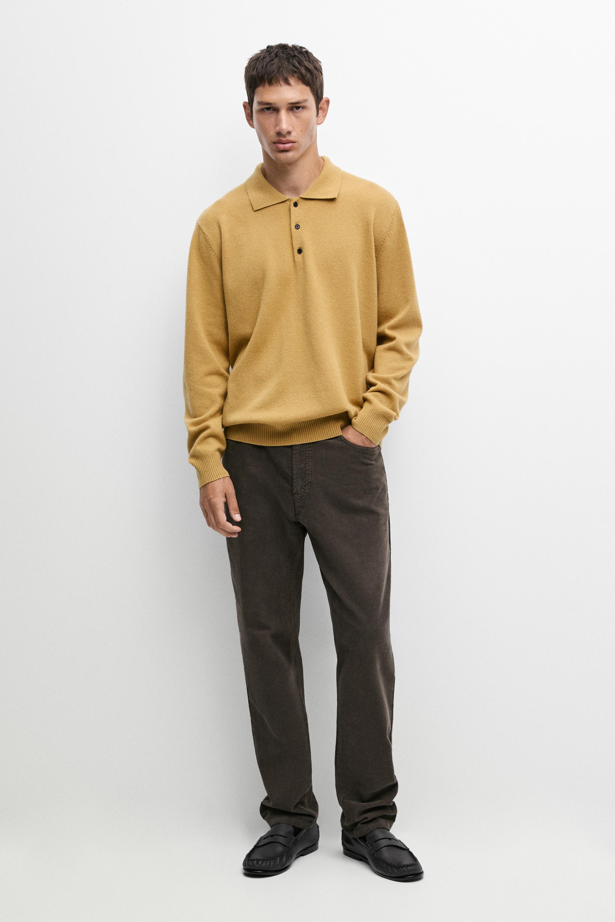 Corduroy tapered fit pants Khaki Green