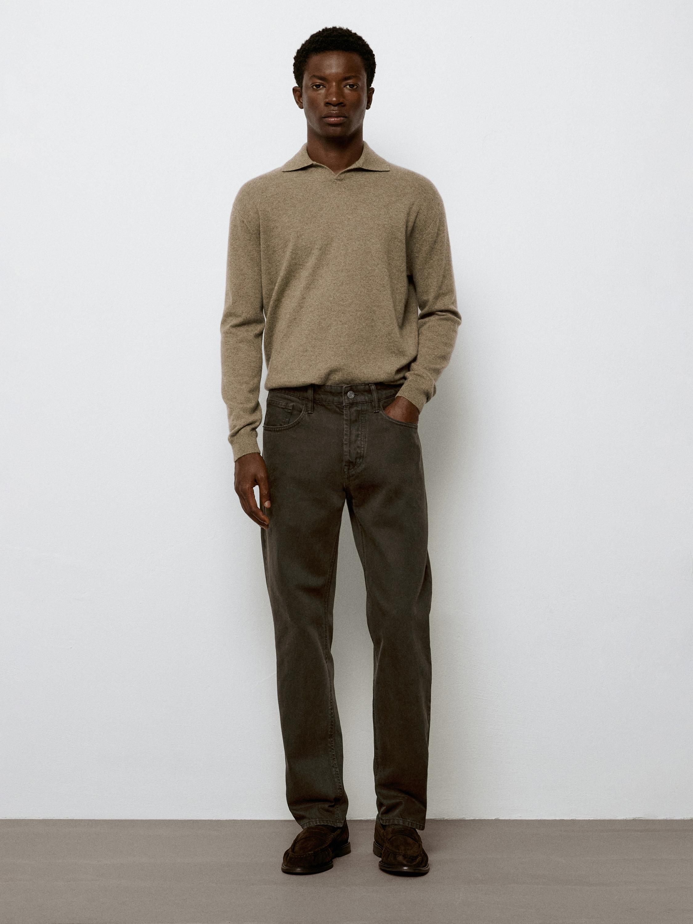 Tapered fit jeans Chocolate