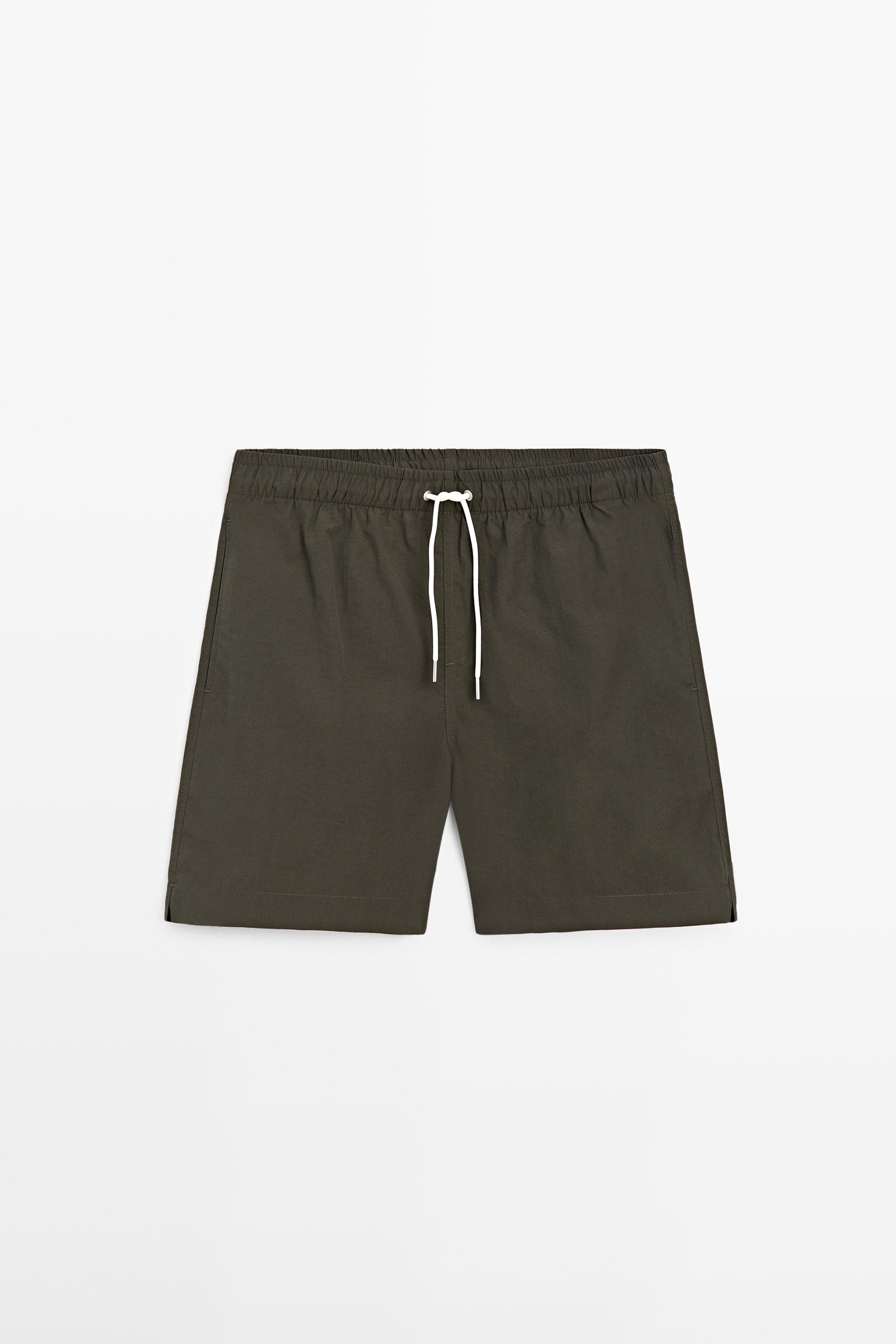 Plain swim trunks Khaki