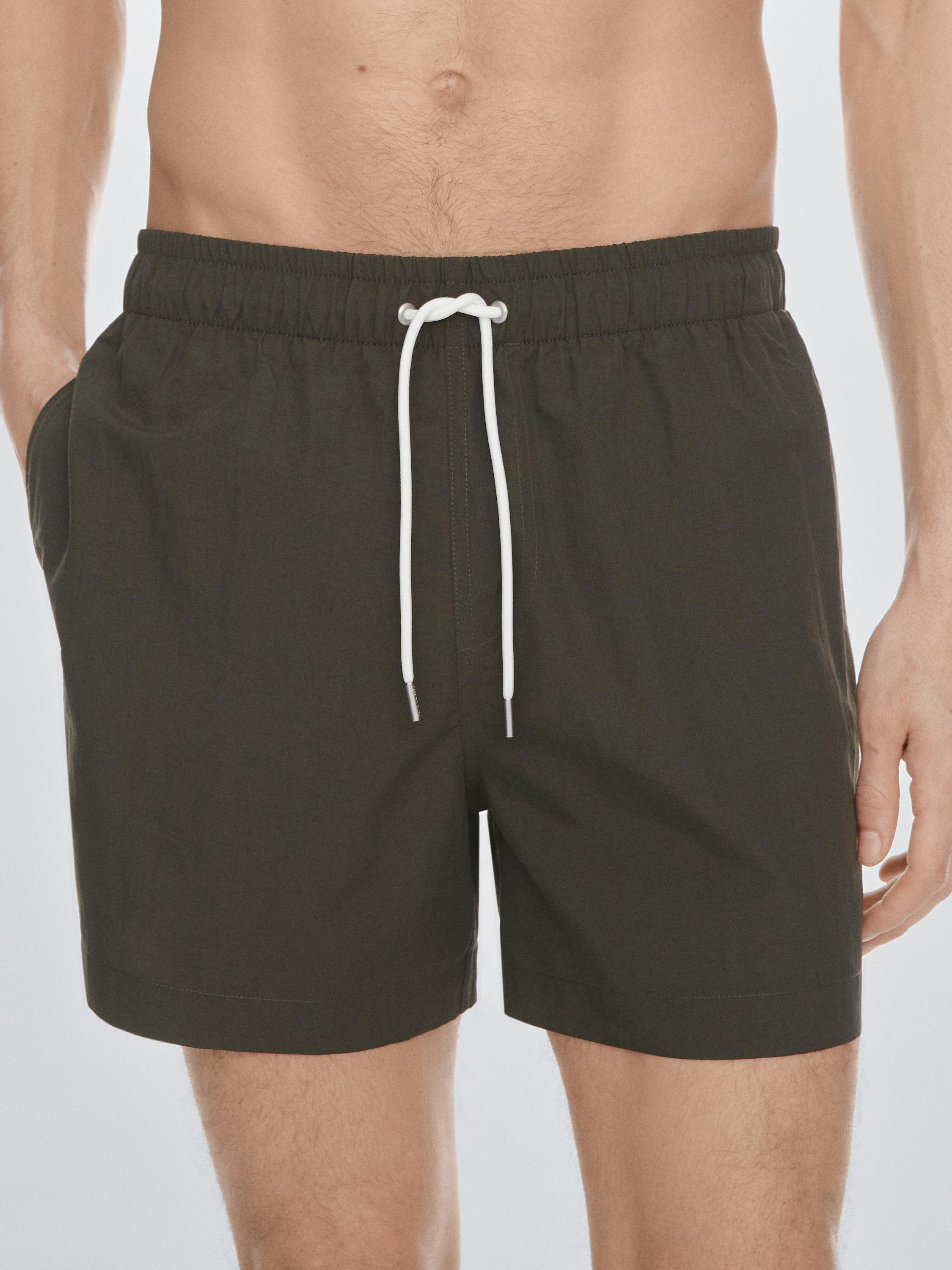 Plain swim trunks Khaki