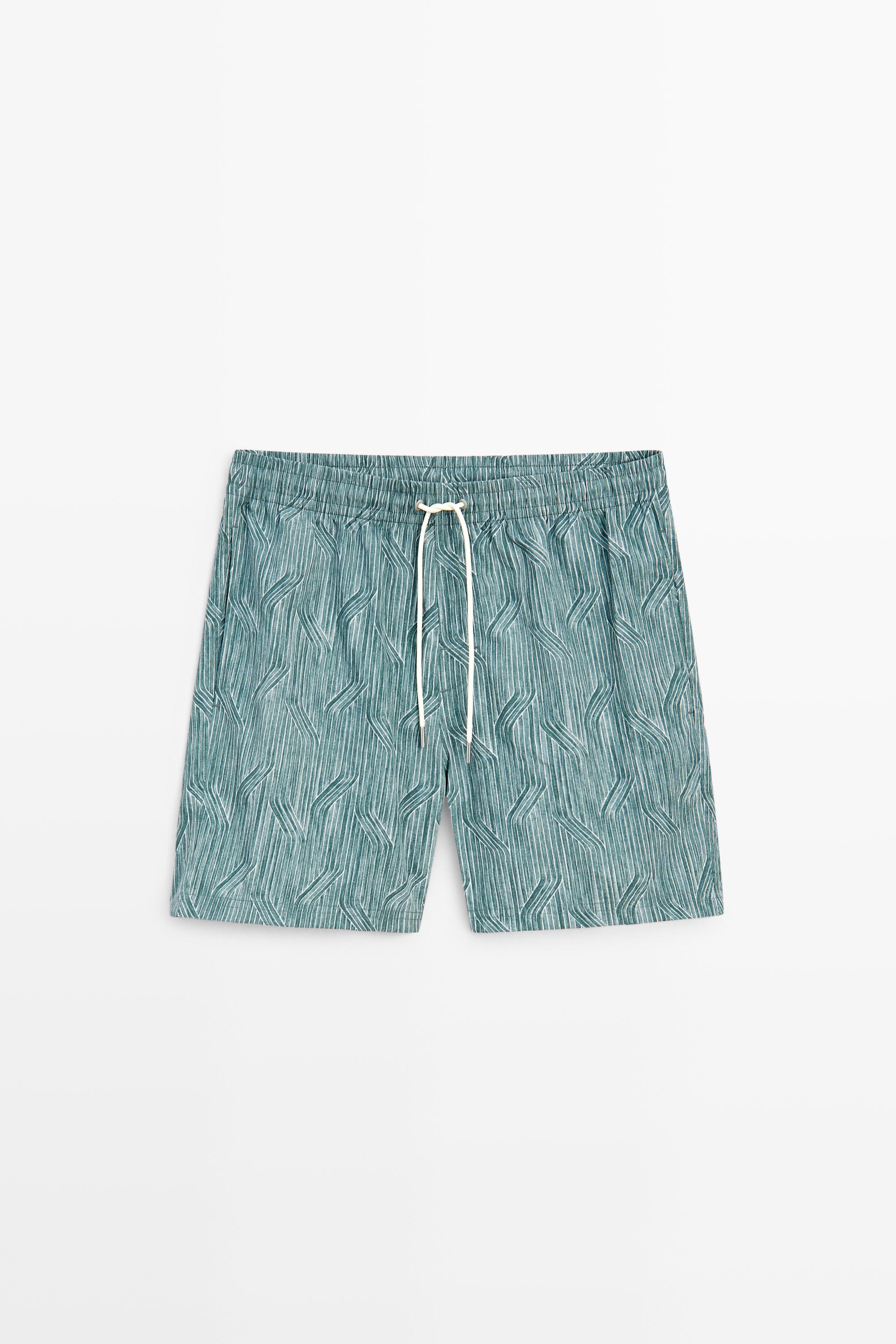 Printed swimming trunks Water Green