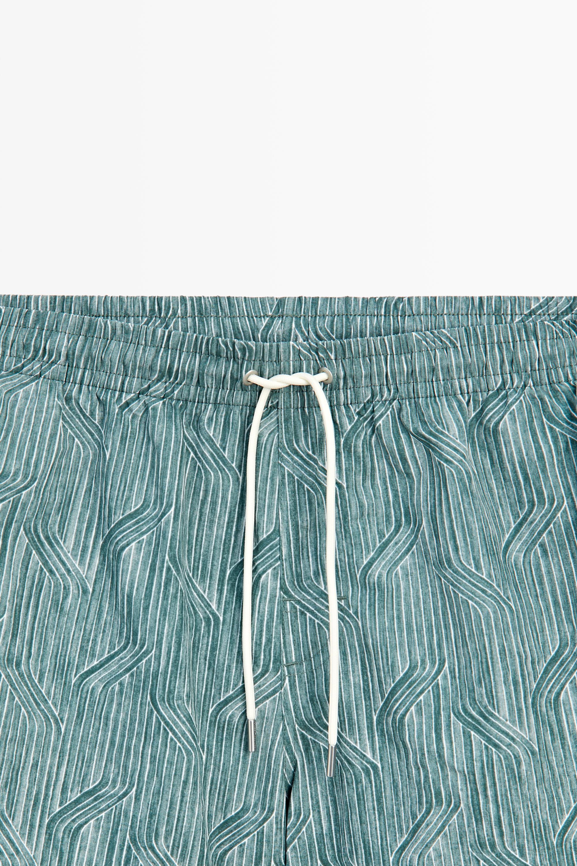 Printed swimming trunks Water Green