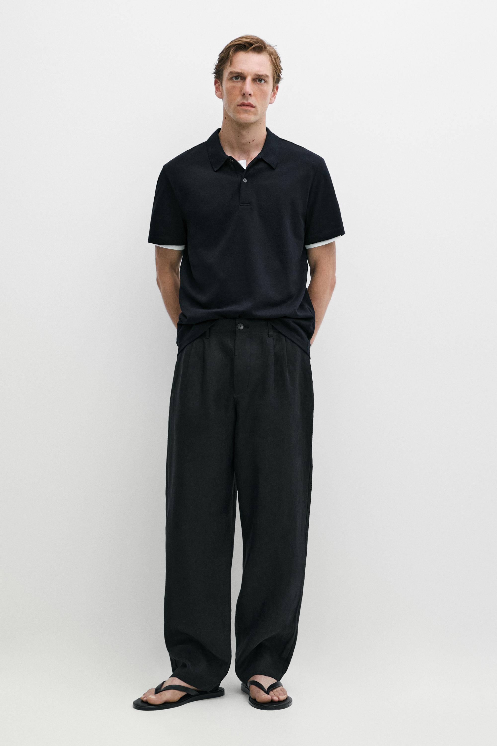 100% cotton structured polo shirt Navy Blue
