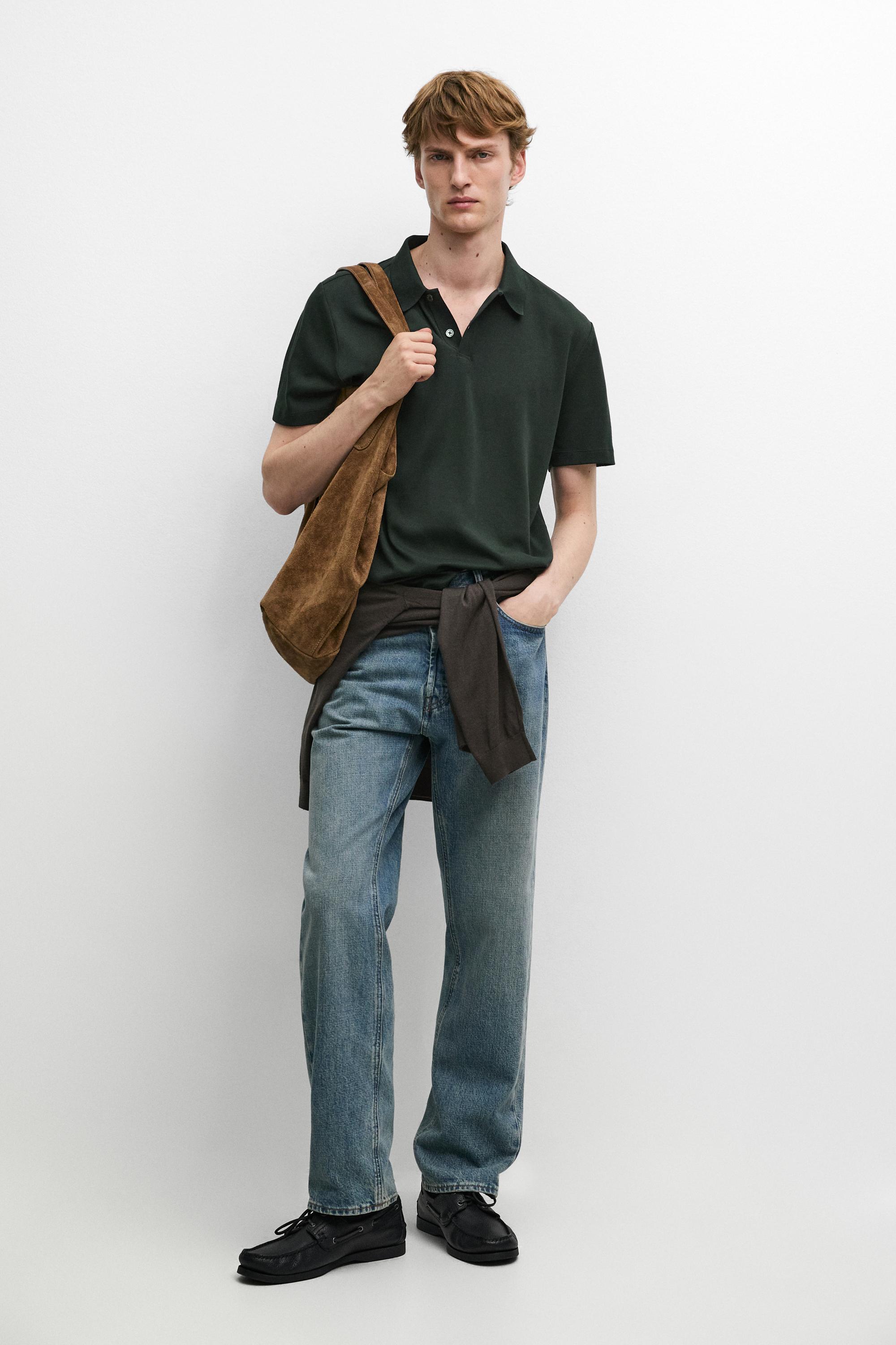 100% cotton short sleeve polo shirt Khaki