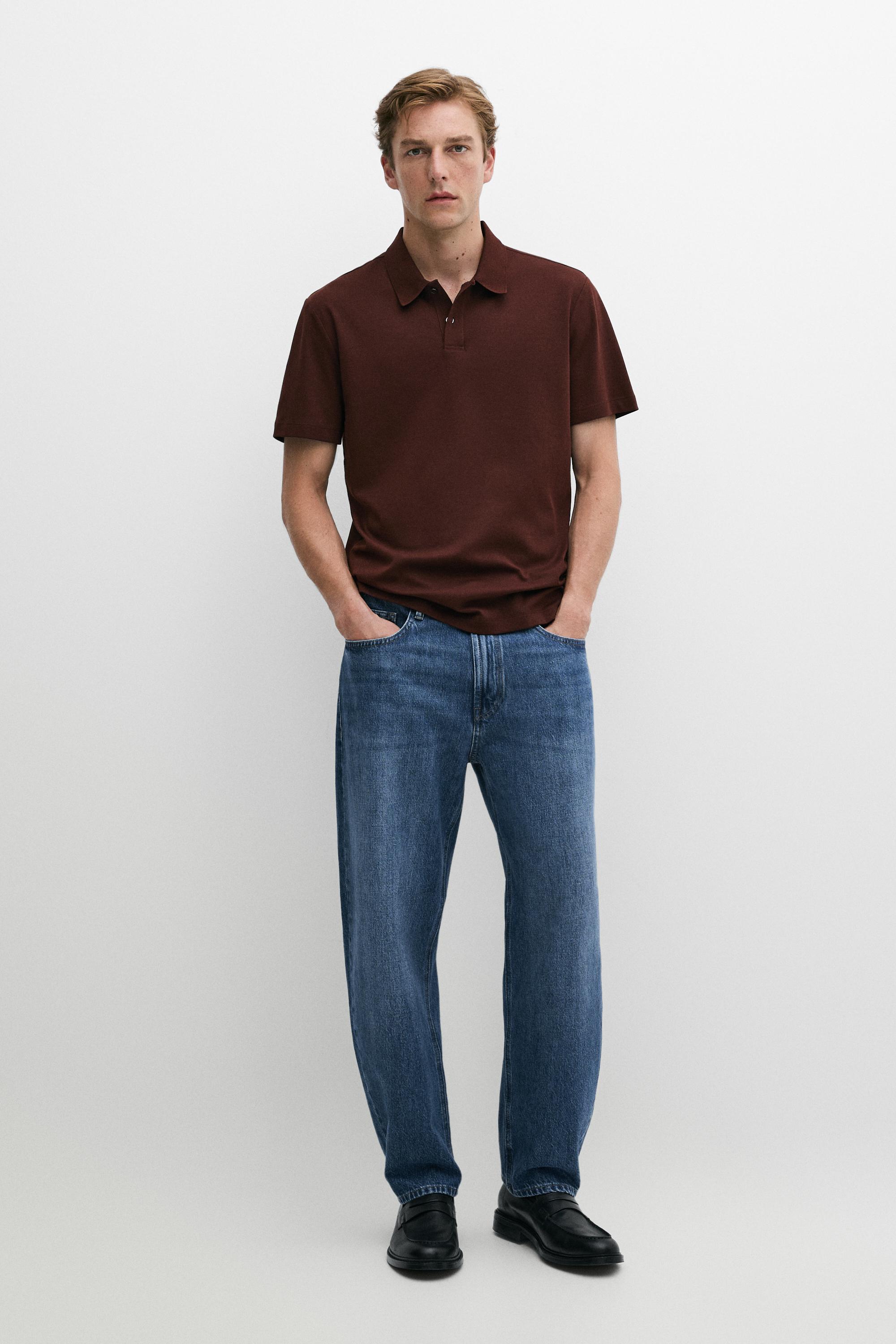 100% cotton short sleeve polo shirt Mole Brown