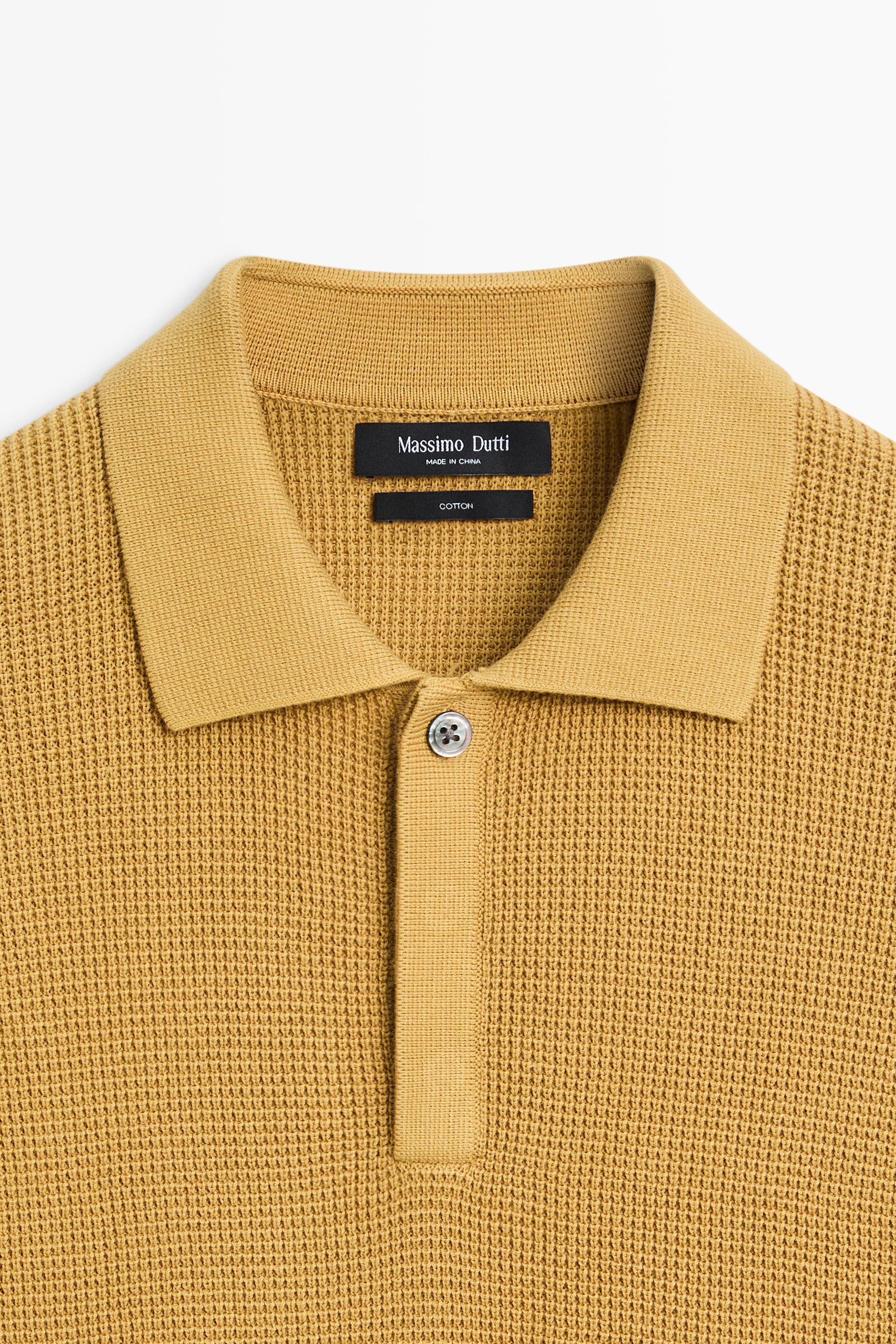 100% cotton short sleeve polo shirt Mustard Yellow
