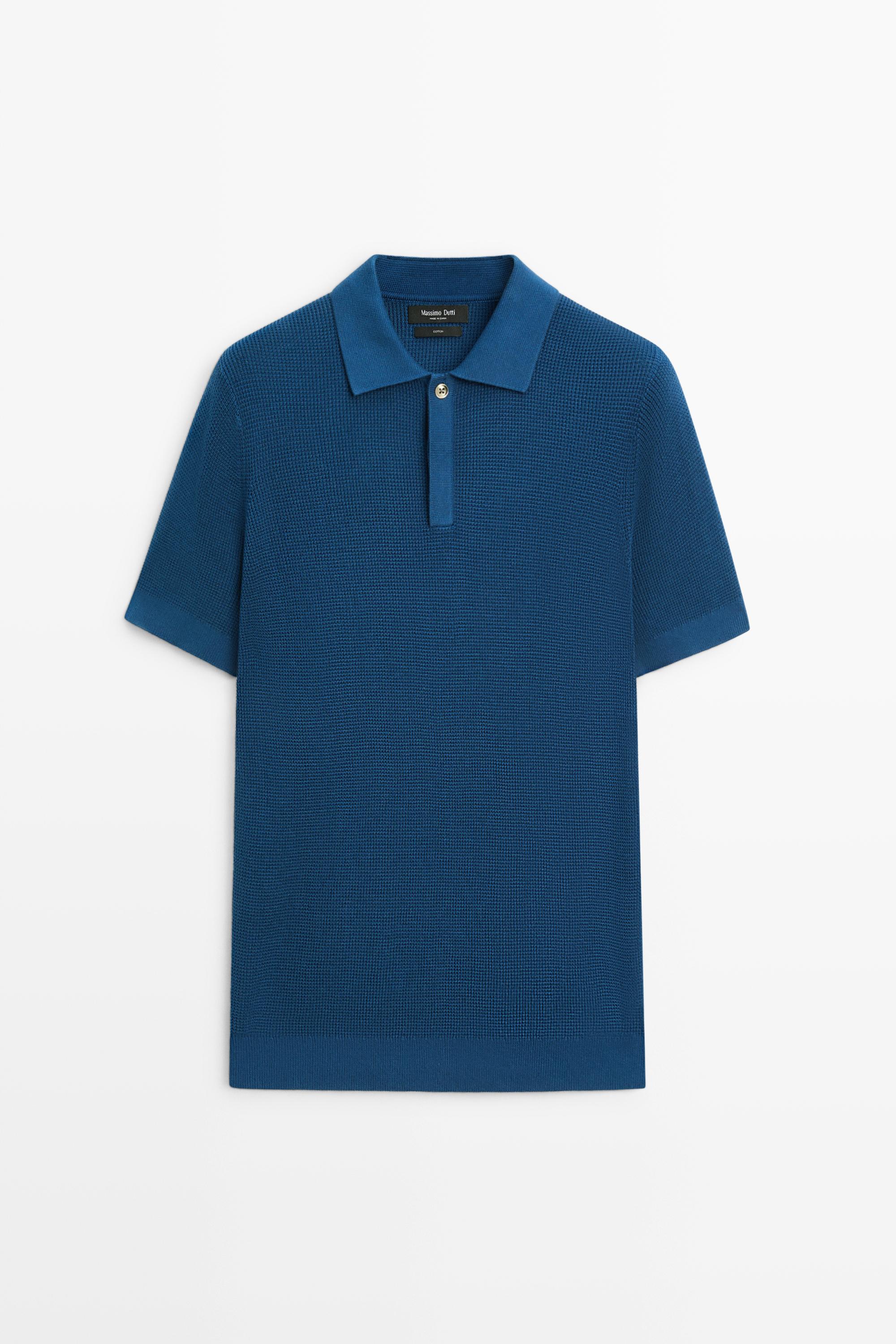 100% cotton short sleeve polo shirt Electric Blue