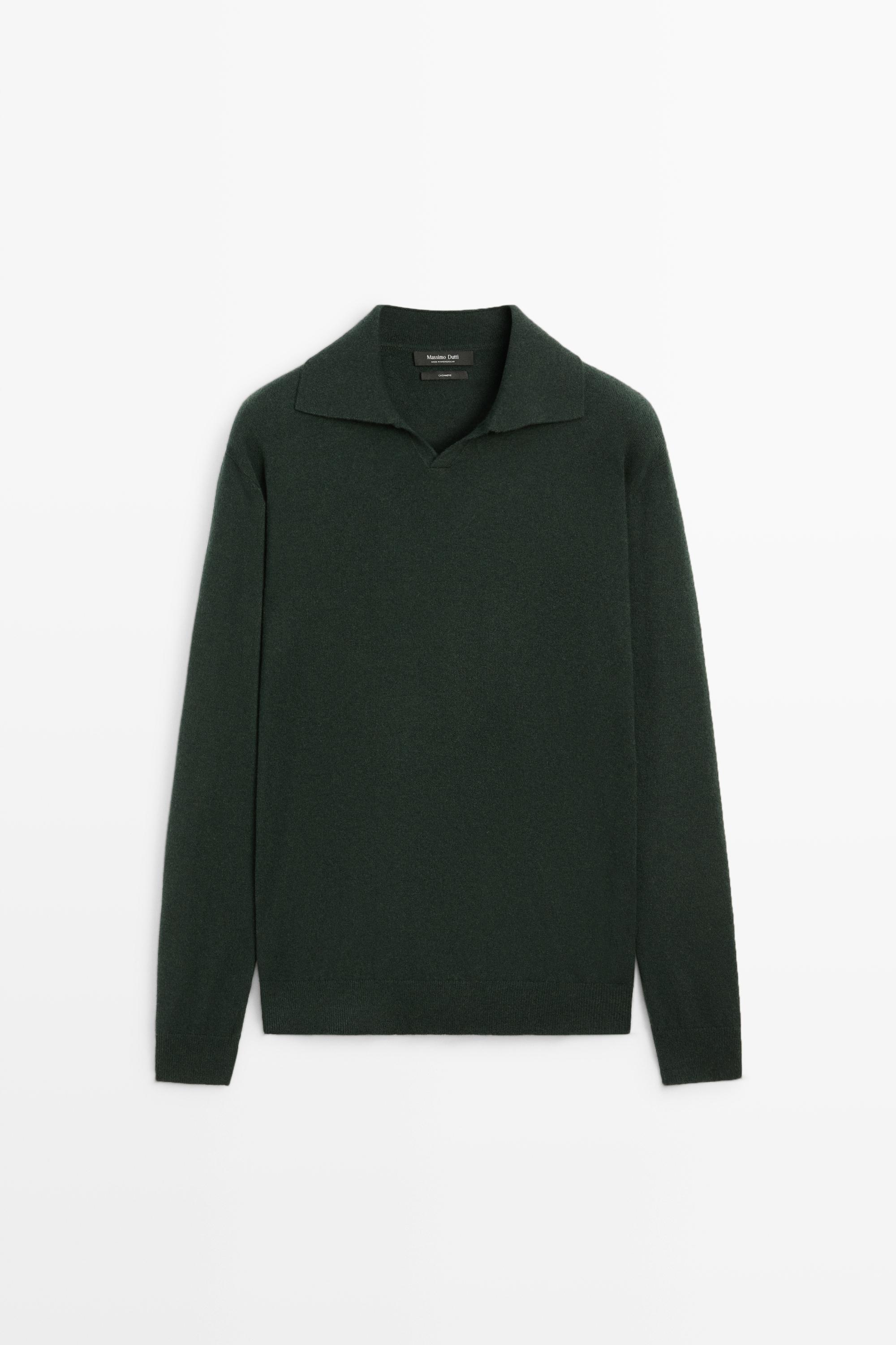 100% cashmere knit polo sweater Bottle