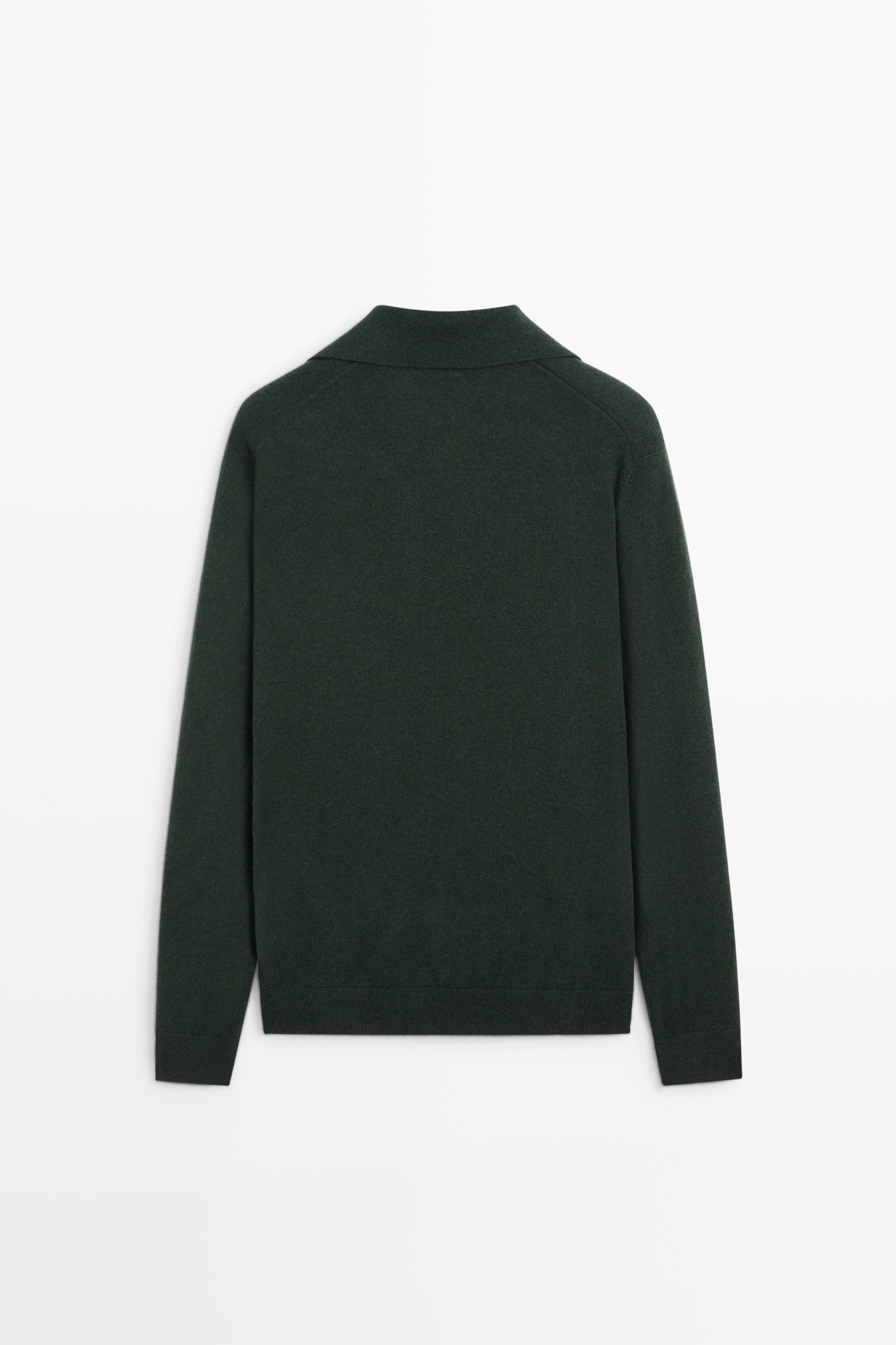 100% cashmere knit polo sweater Bottle