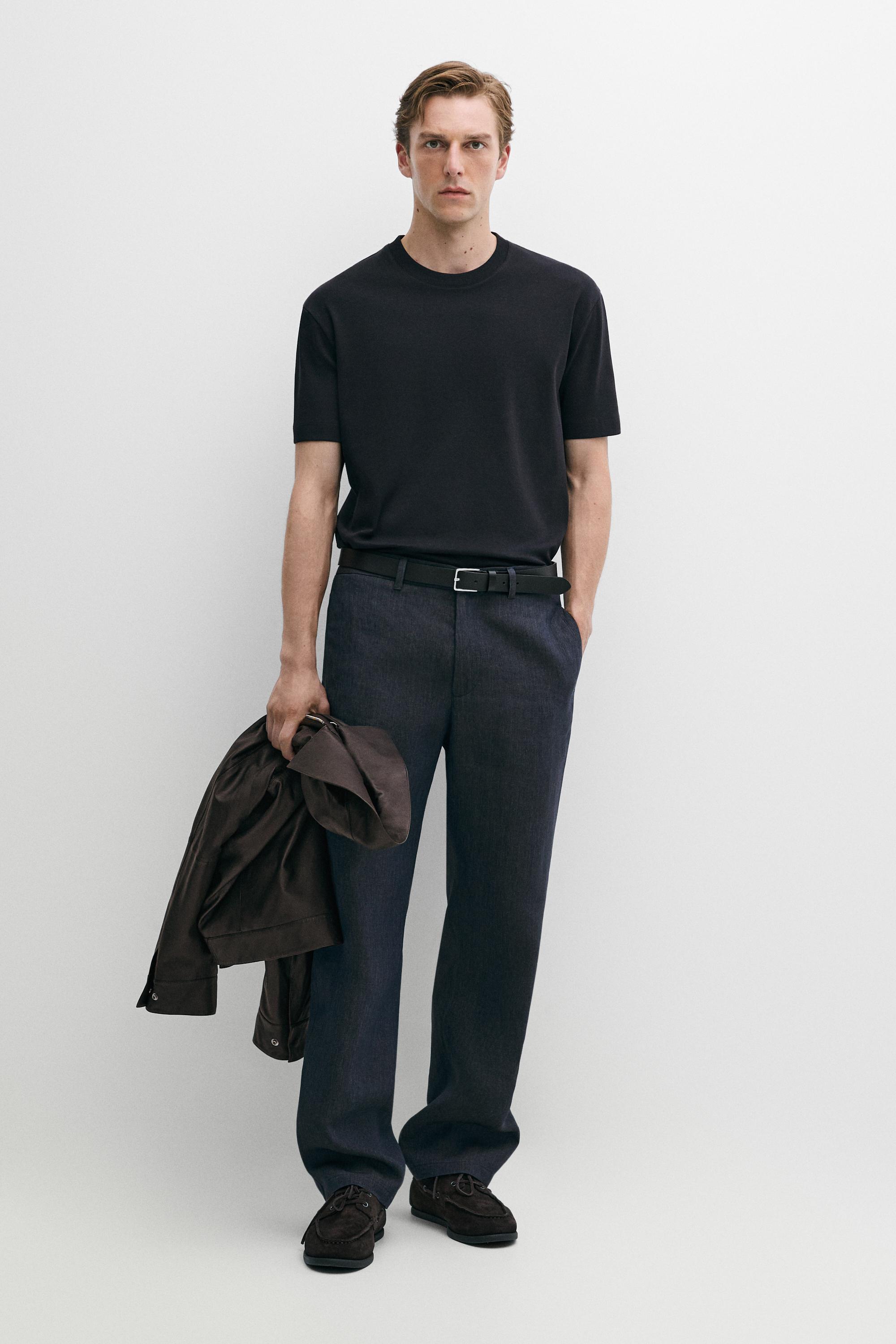 100% cotton short sleeve T-shirt Navy Blue