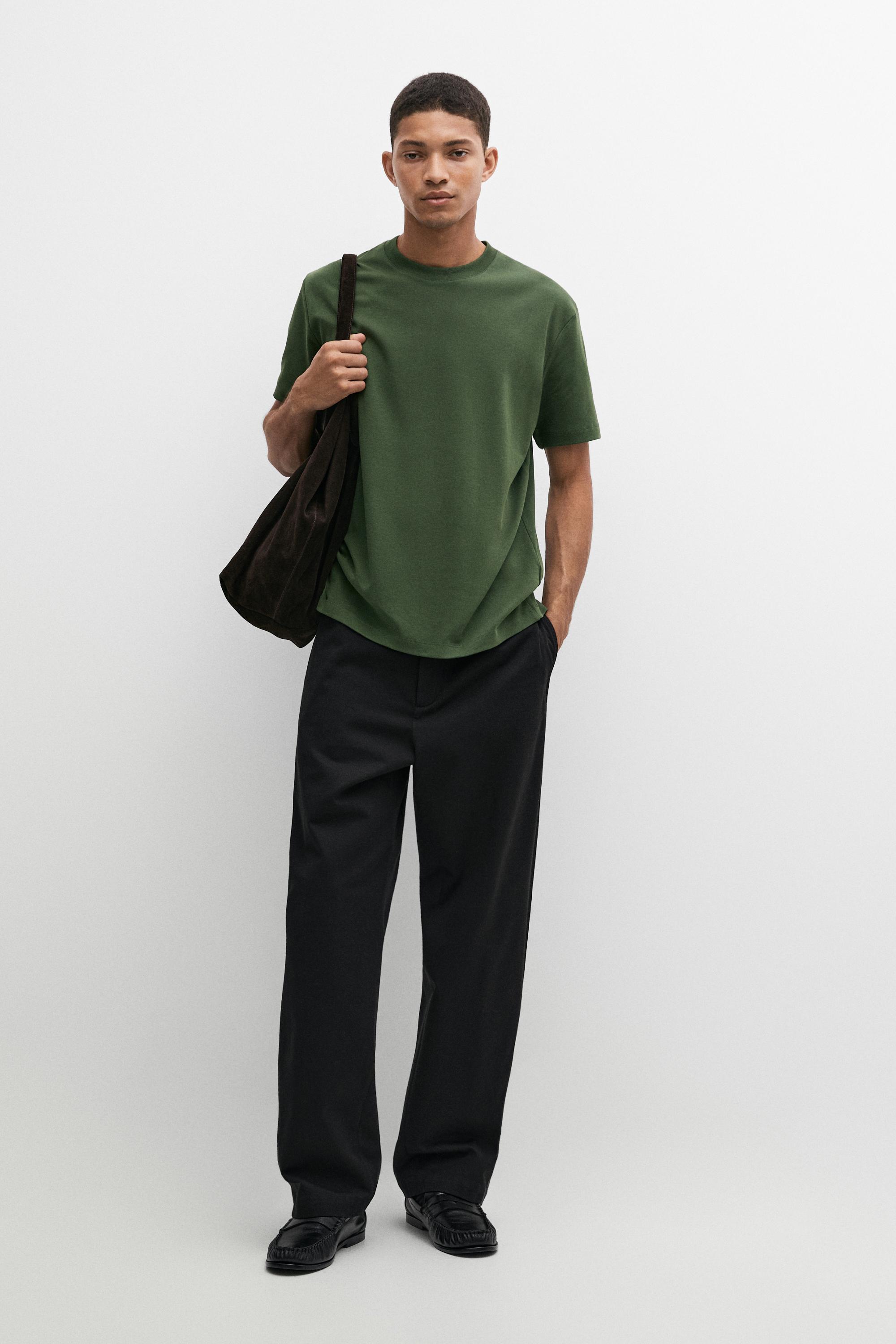 100% cotton short sleeve T-shirt Green