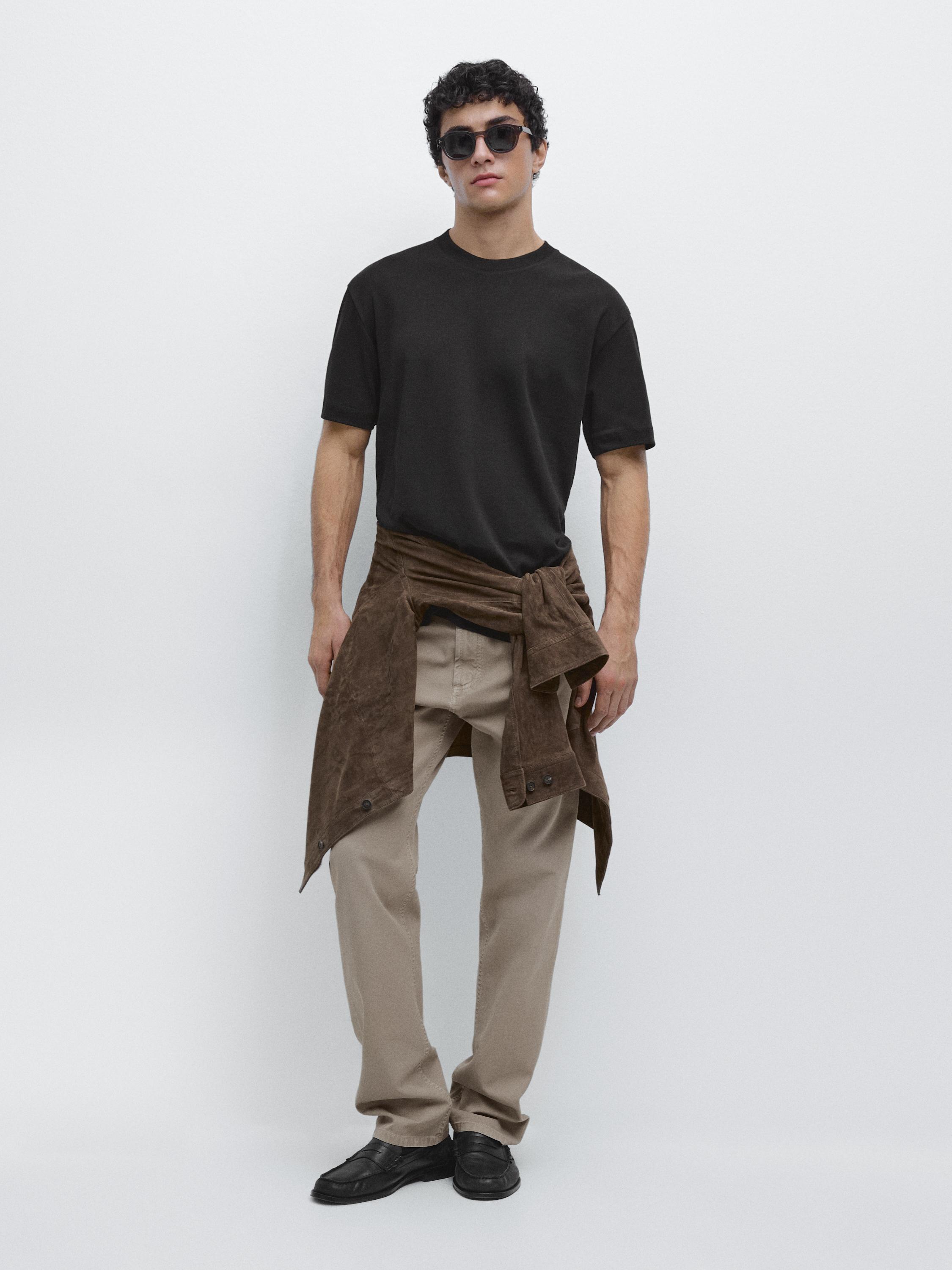 100% cotton short sleeve T-shirt Black