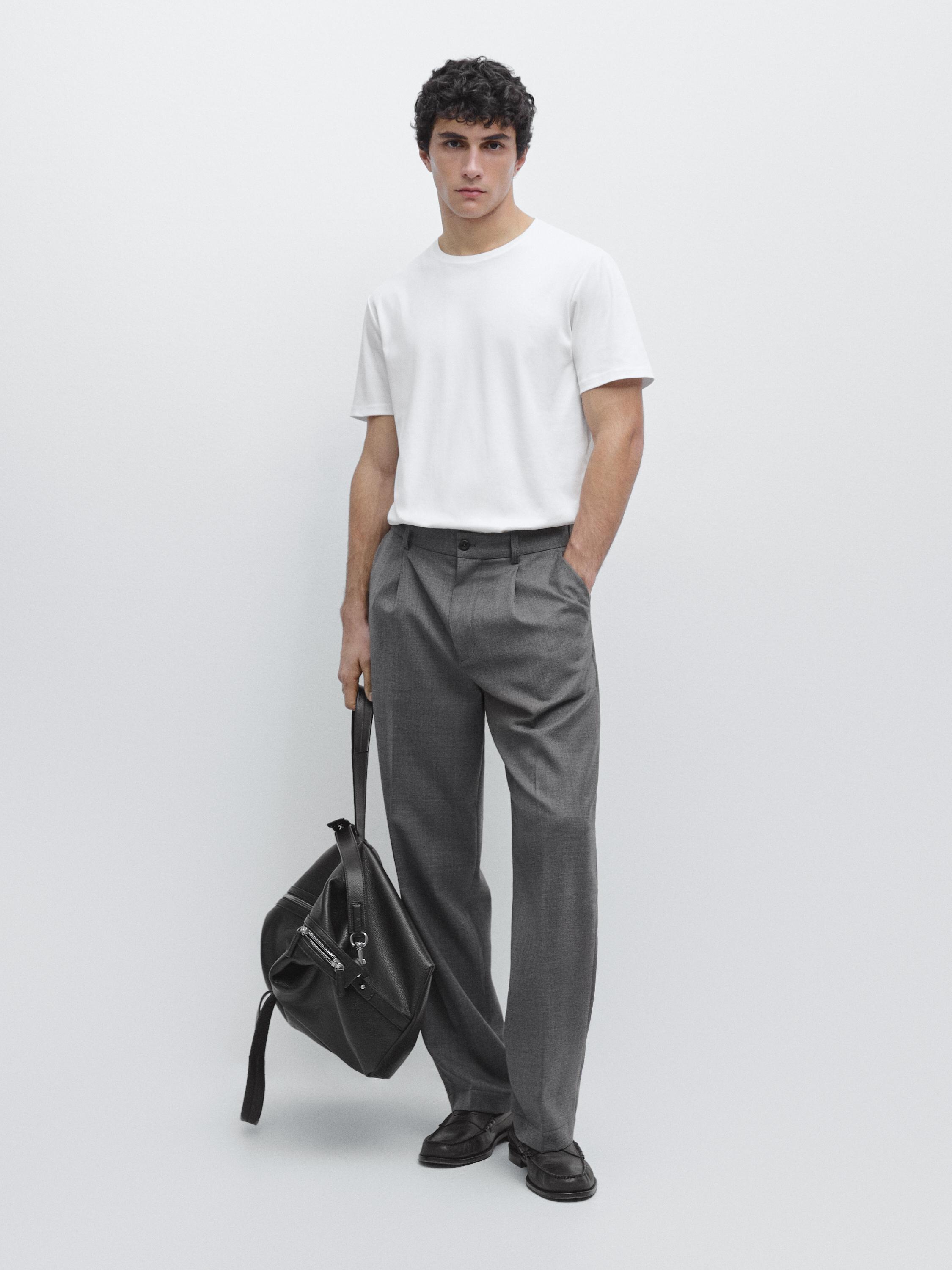 100% mercerised cotton T-shirt White