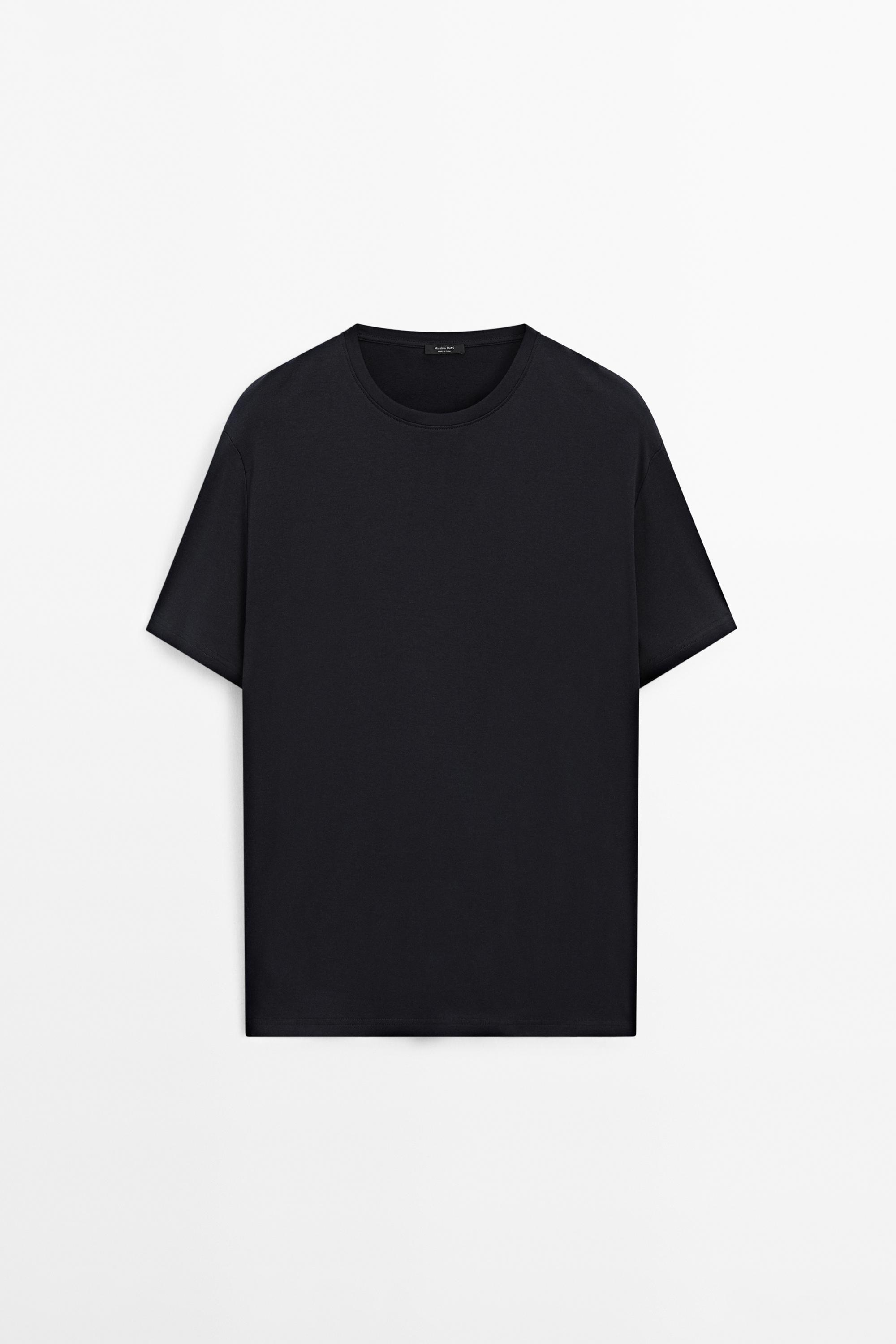 100% mercerised cotton T-shirt Navy Blue