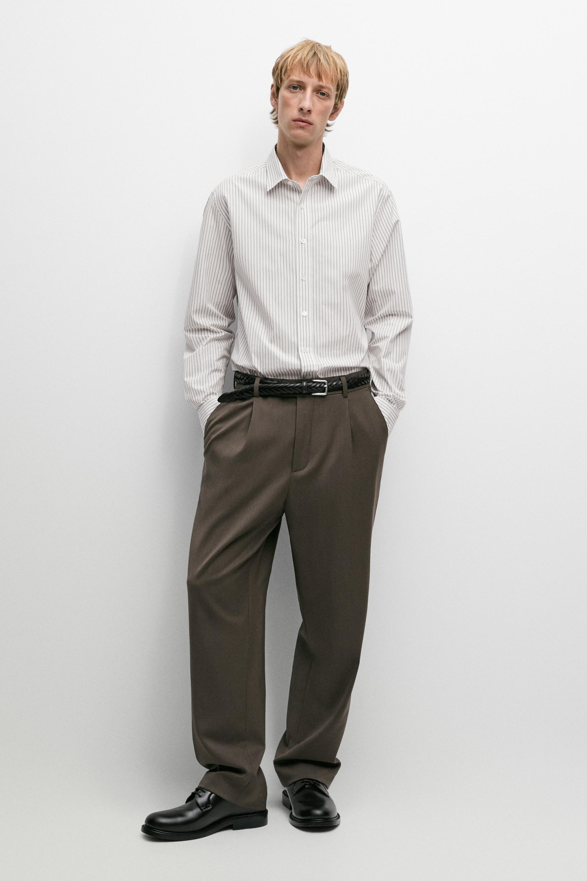 100% Cotton Regular Fit Shirt Brown