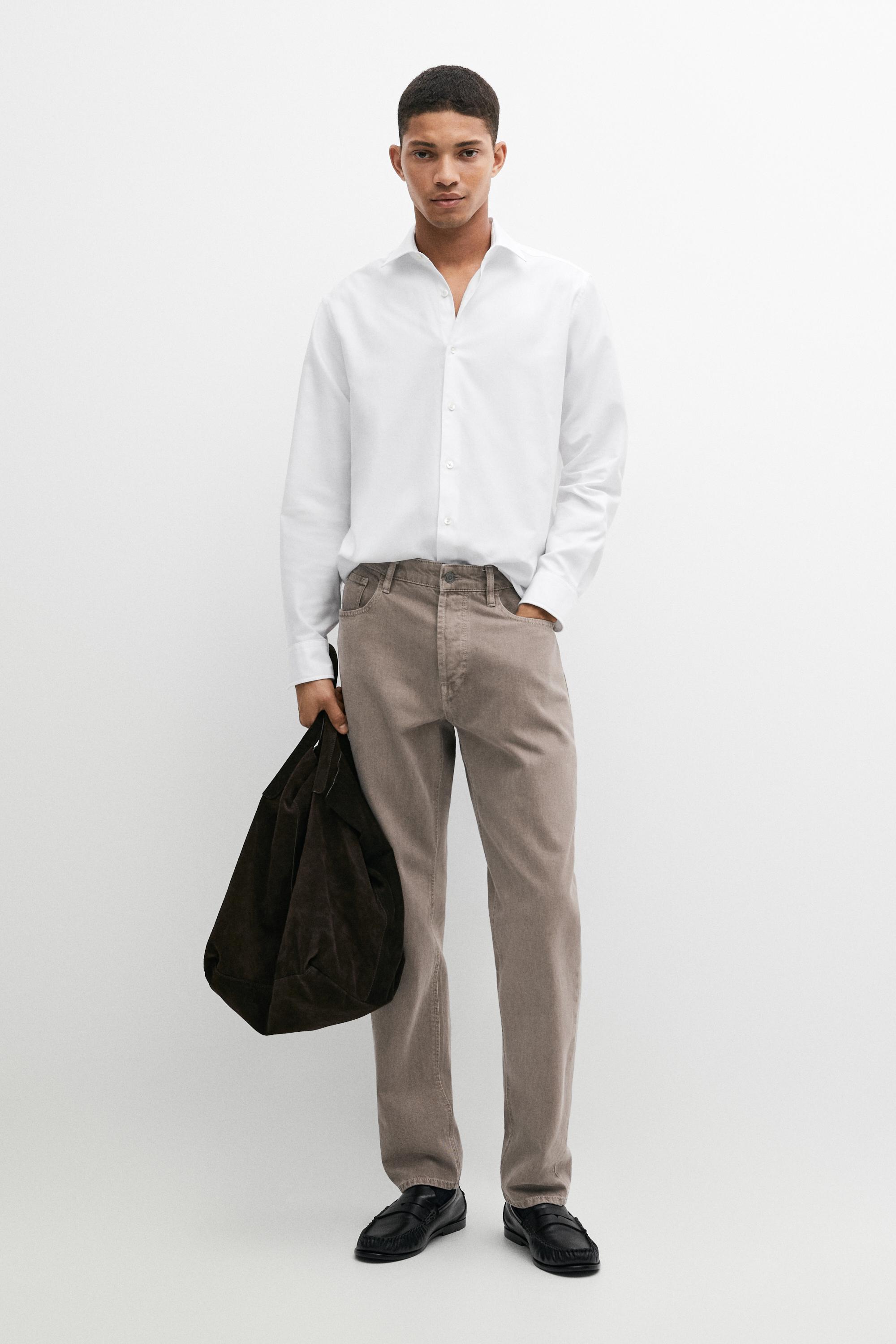 100% Cotton Twill Regular Fit Shirt White