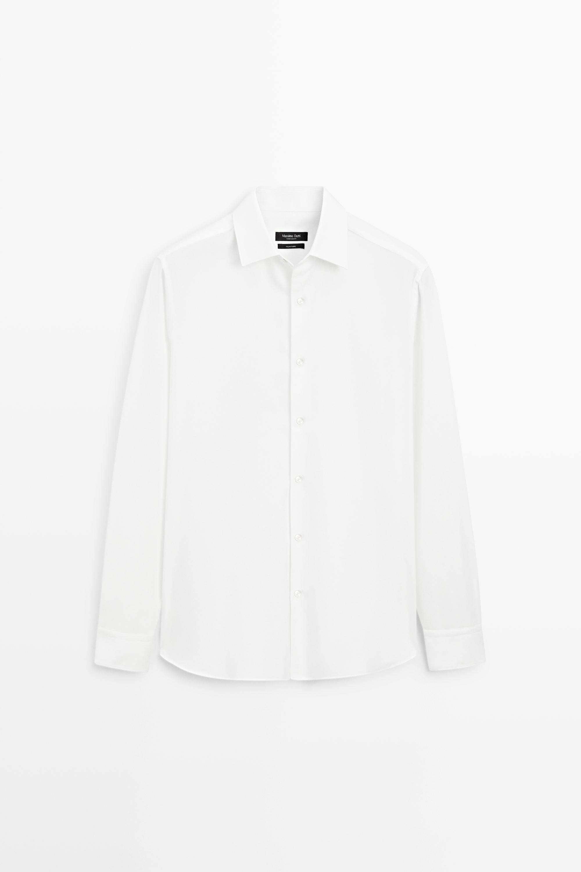 100% cotton regular fit shirt White