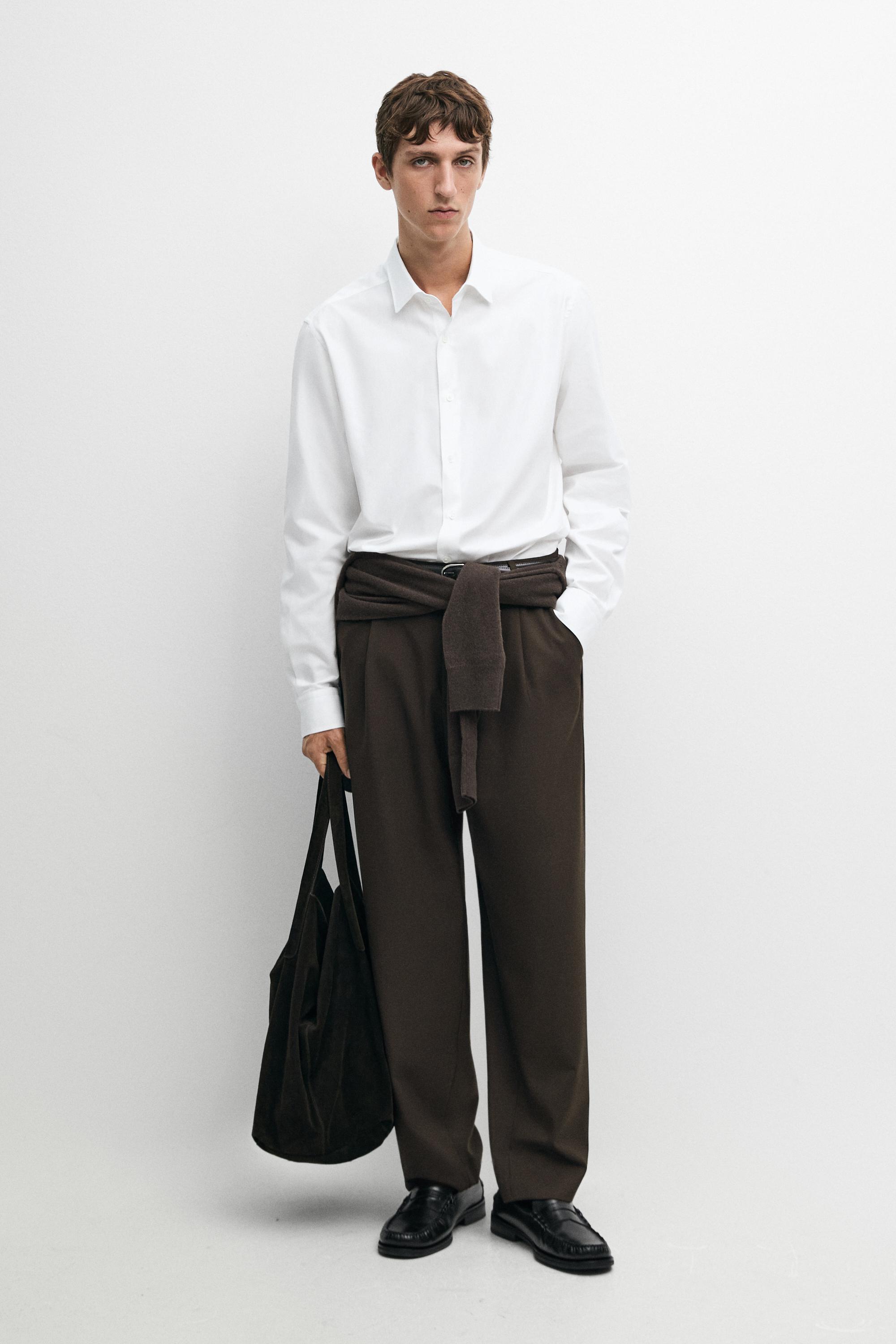 100% cotton regular fit shirt White