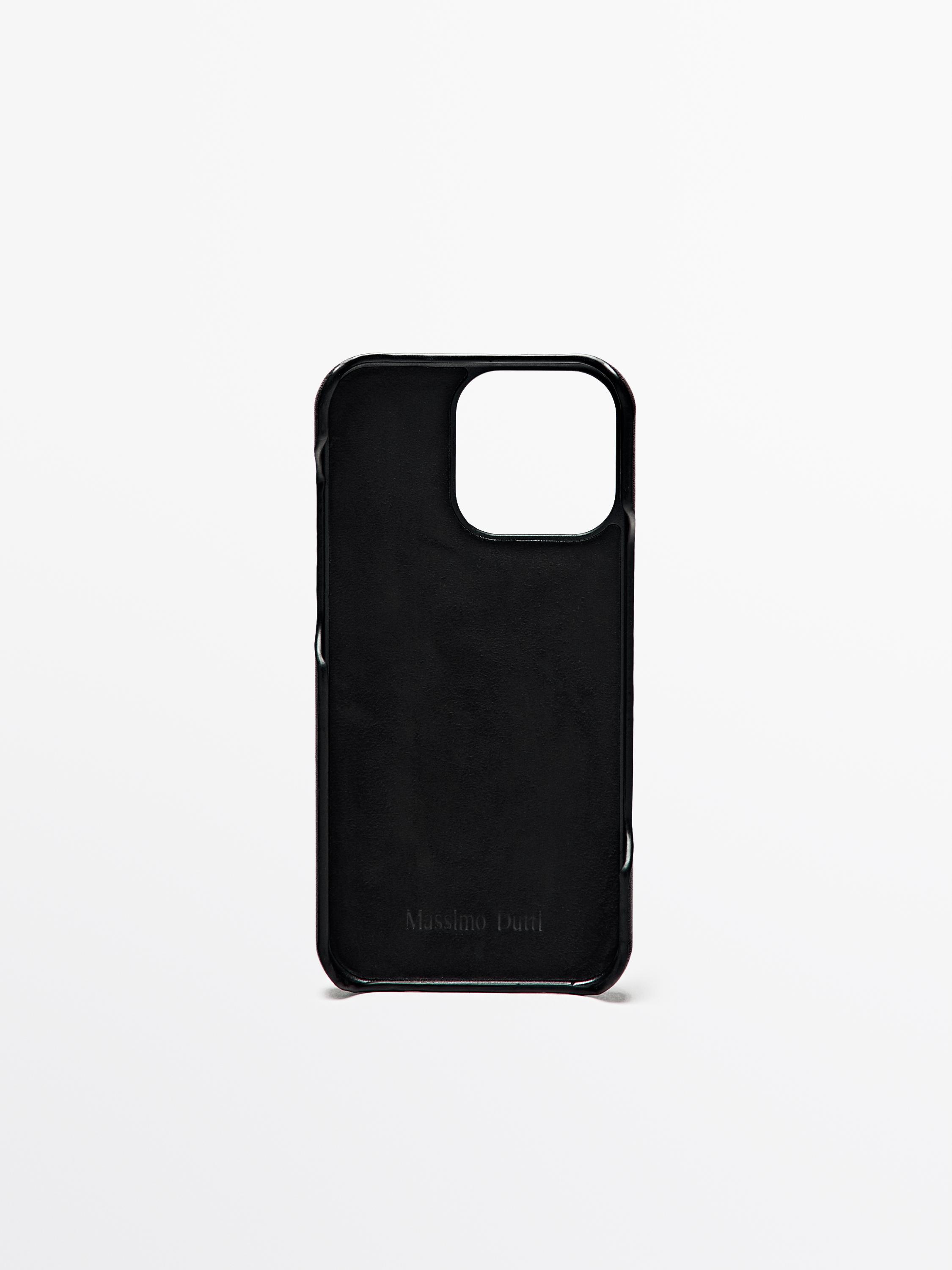 Nappa leather iPhone Pro Max case Brown