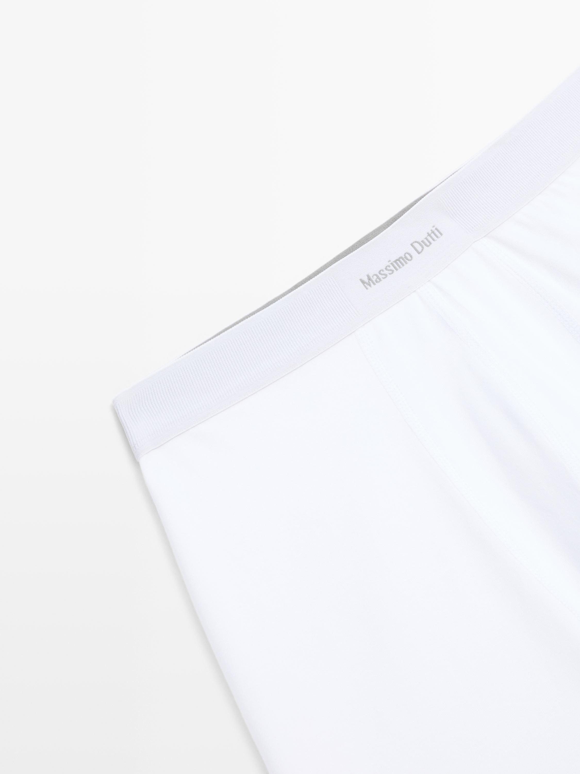 Boxers with logo waistband White