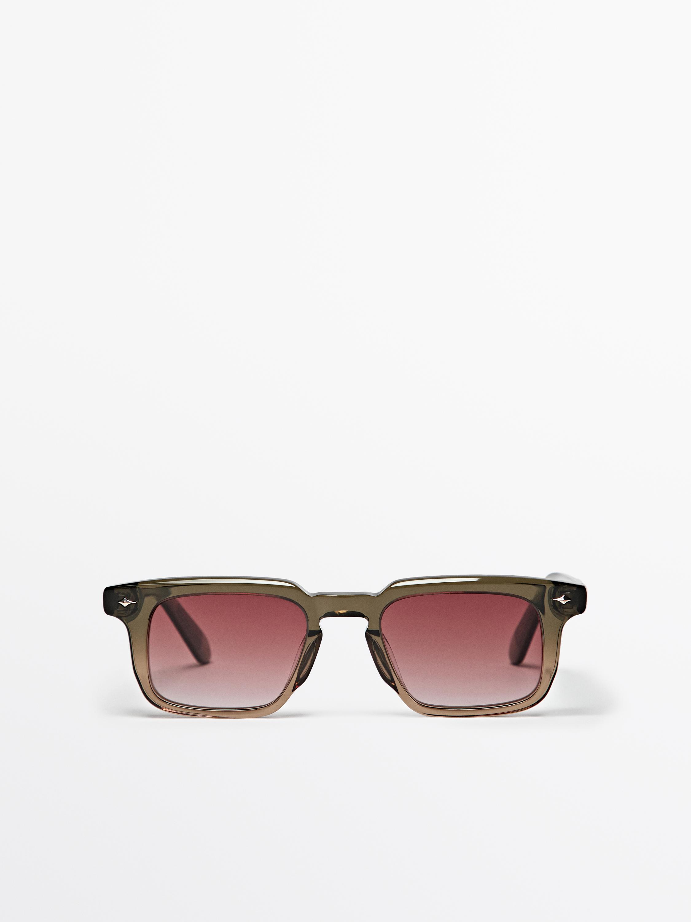 Narrow rectangular sunglasses Mole Brown
