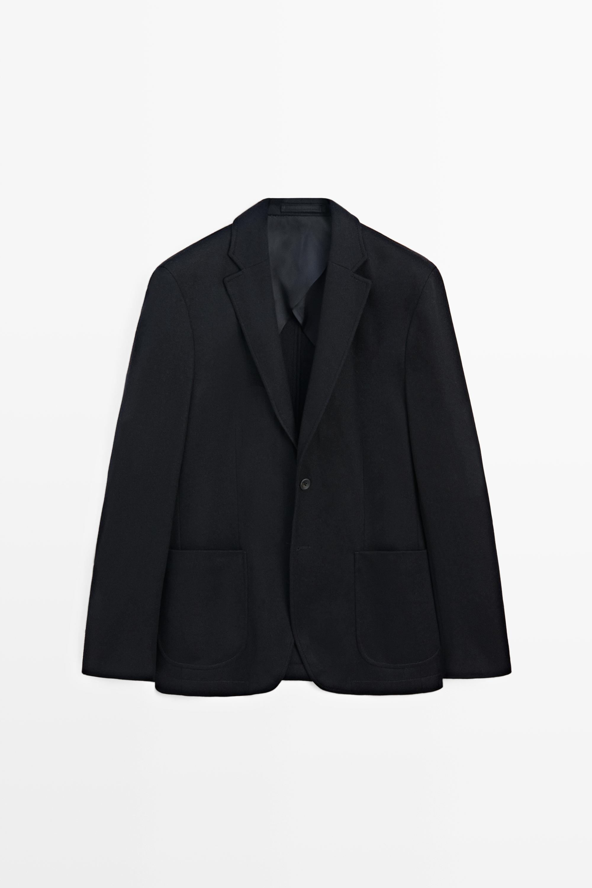 100% wool total look blazer Navy Blue