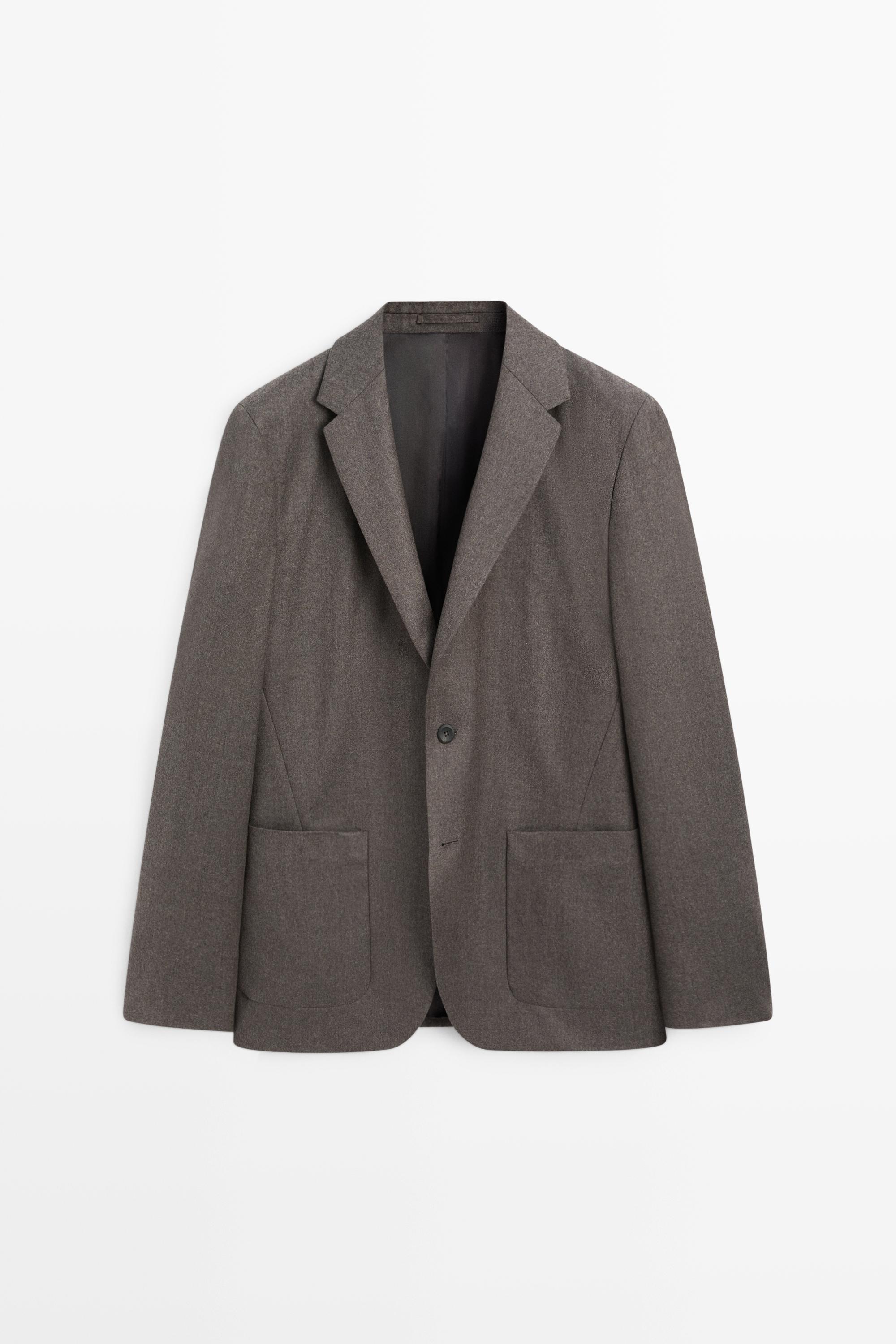 100% wool suit blazer Mink