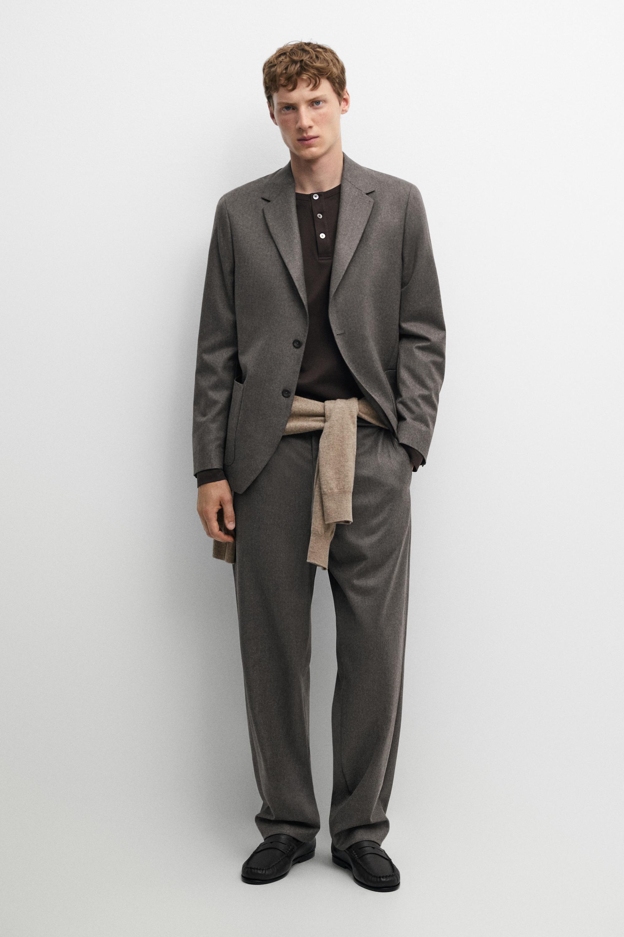 100% wool suit blazer Mink