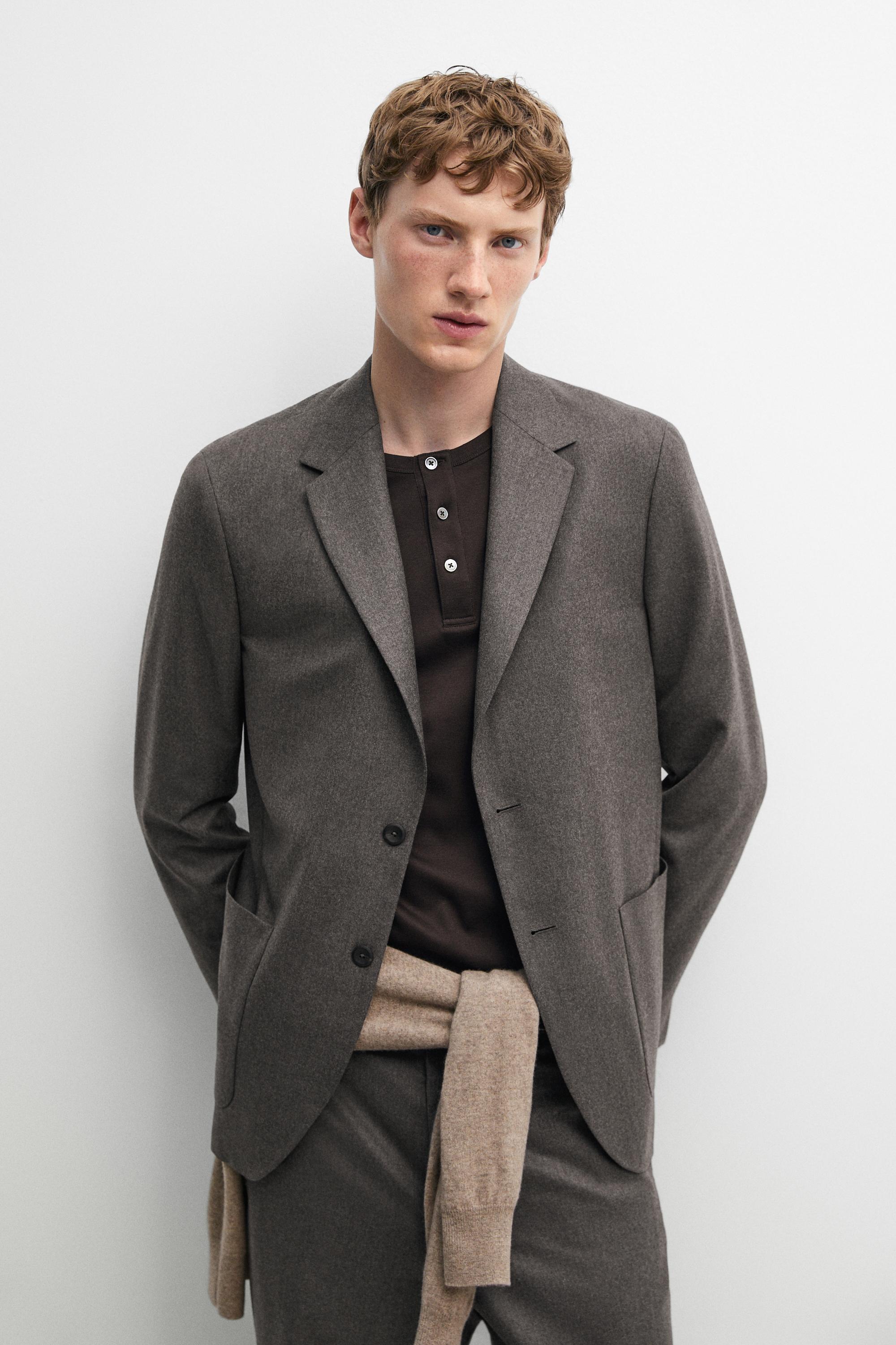 100% wool suit blazer Mink