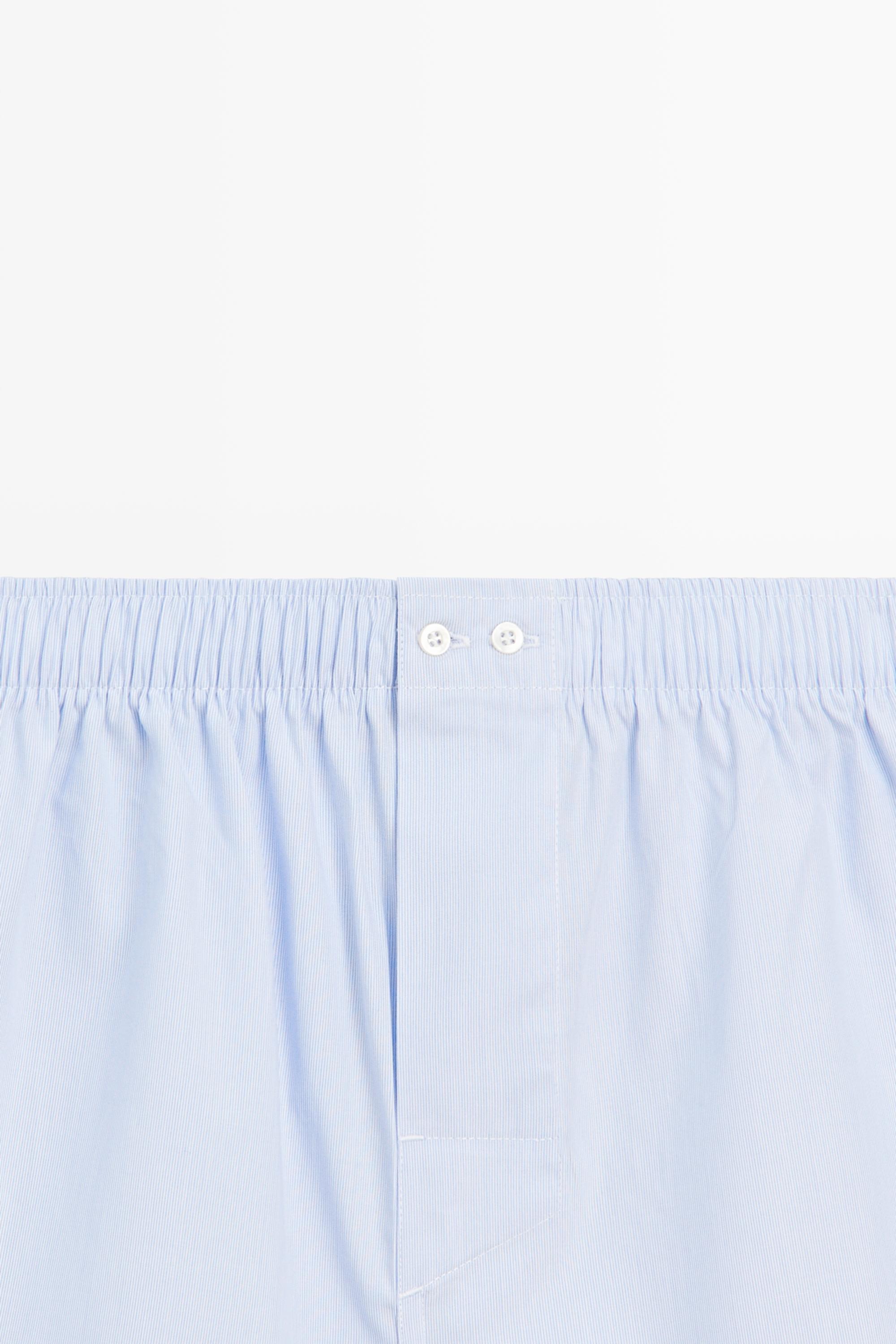 100% cotton micro-striped boxers Sky Blue