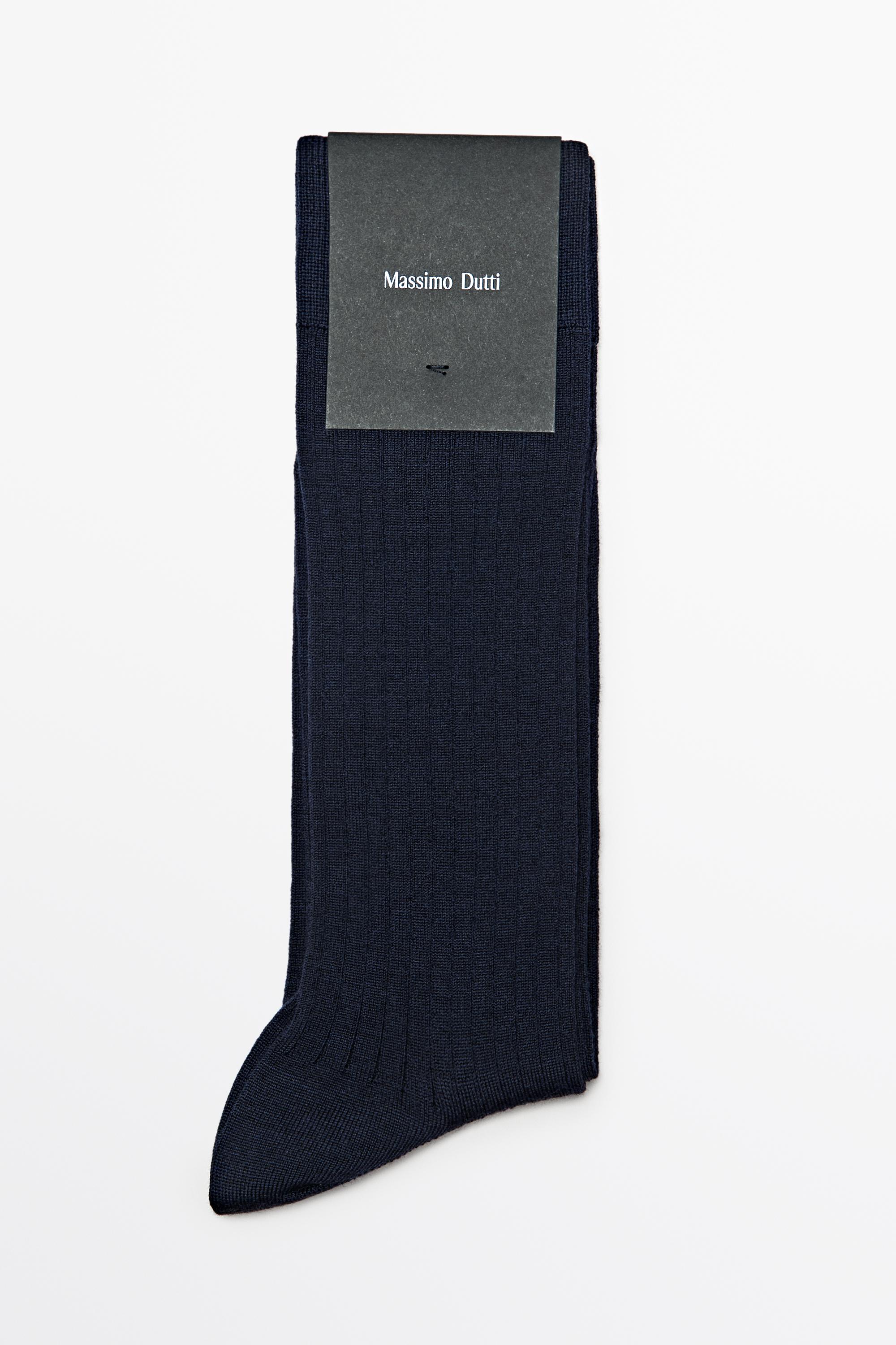 Ribbed dress socks Navy Blue