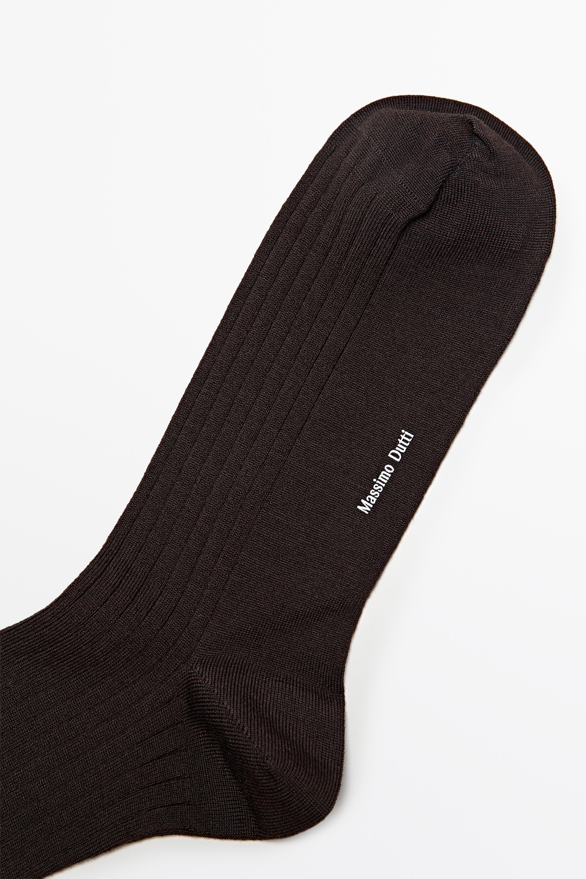Ribbed dress socks Chocolate