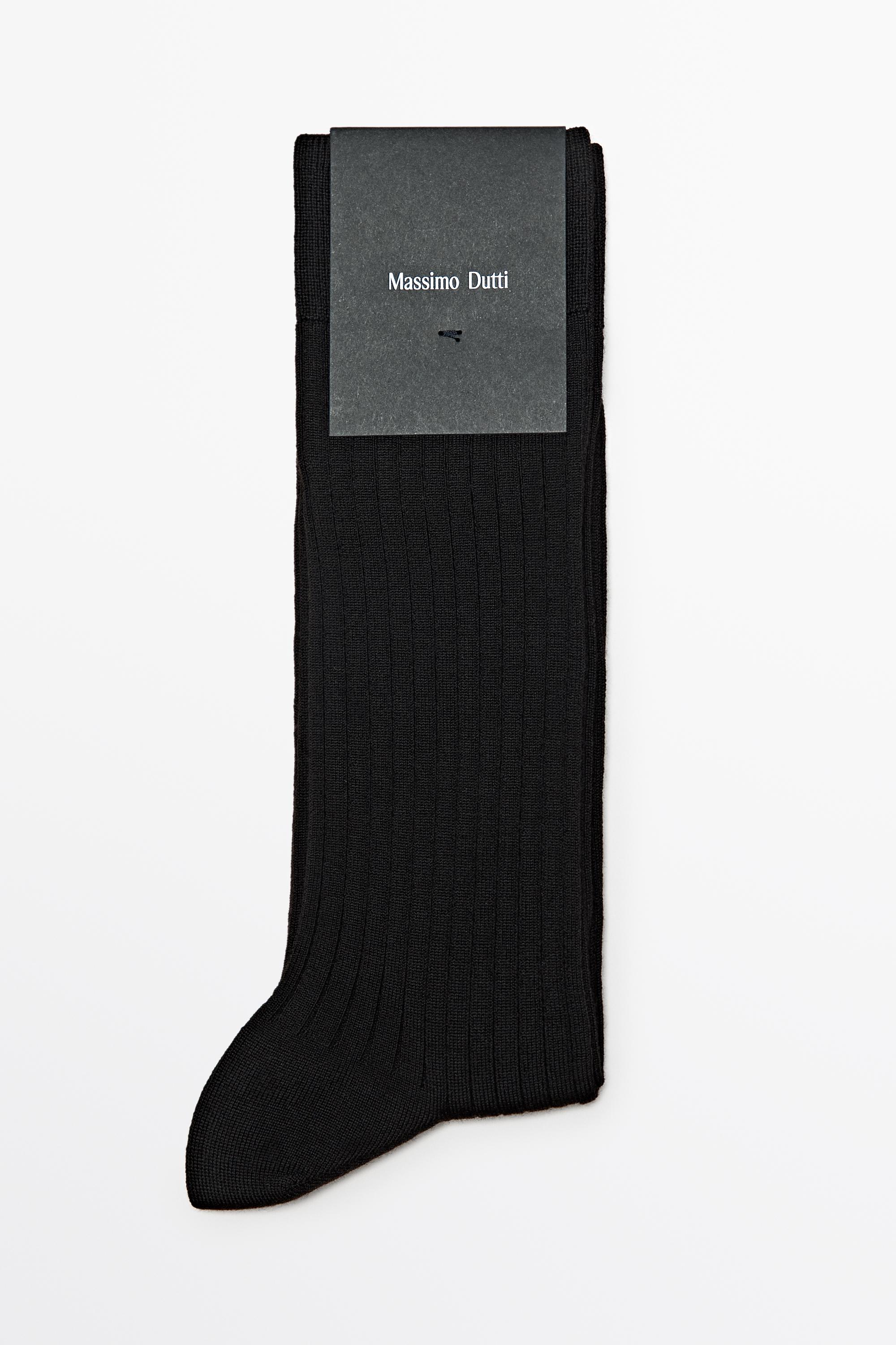 Ribbed dress socks Black