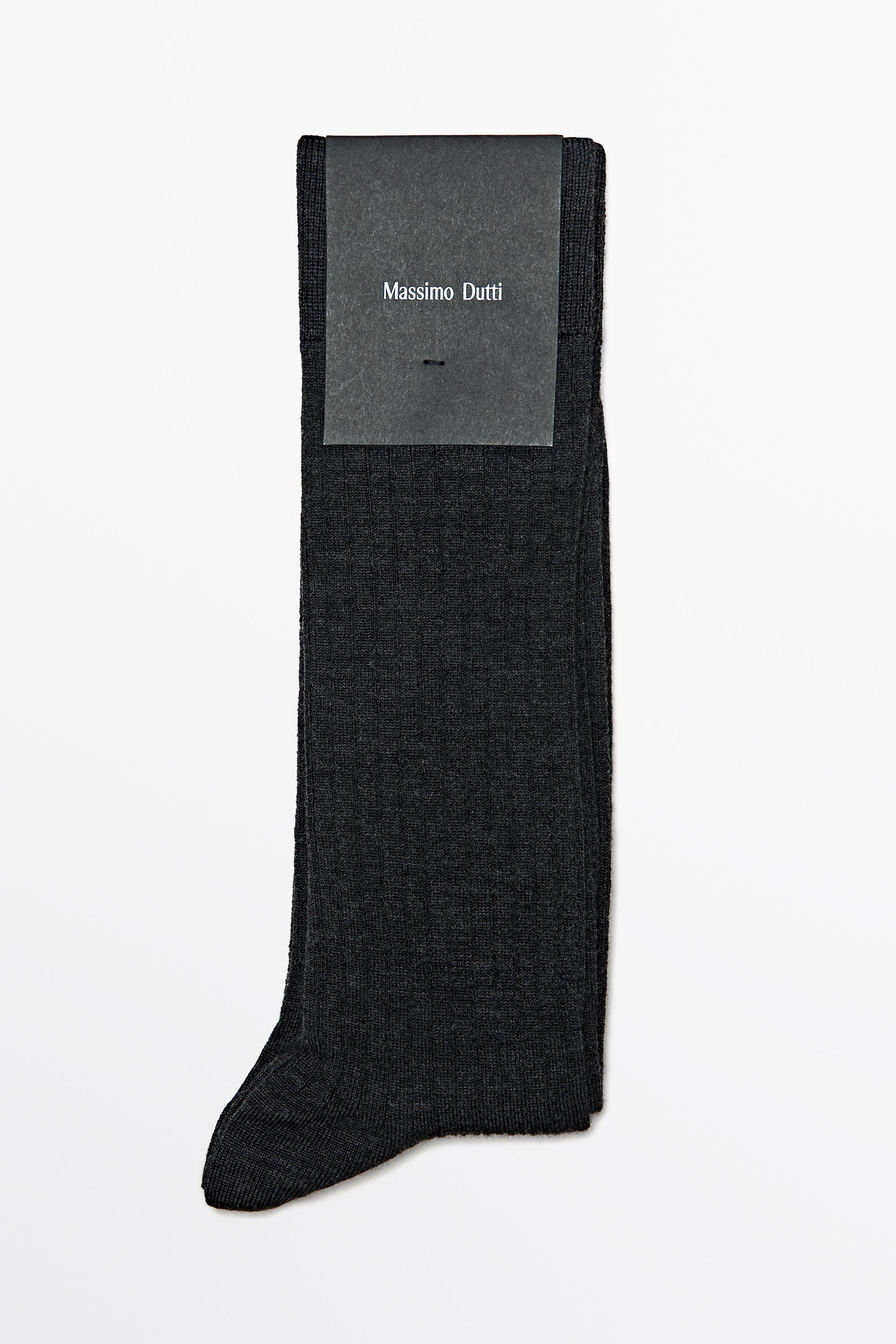 Ribbed dress socks Charcoal
