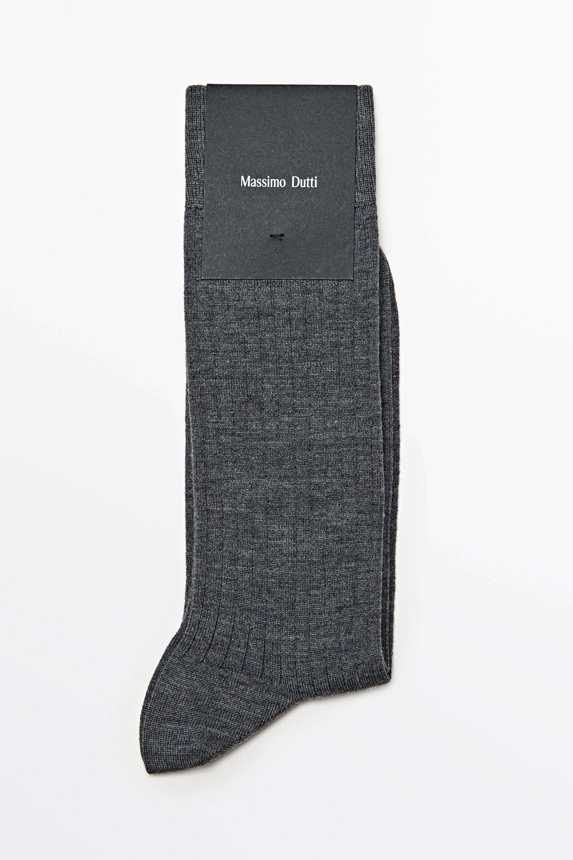Ribbed dress socks Grey Marl