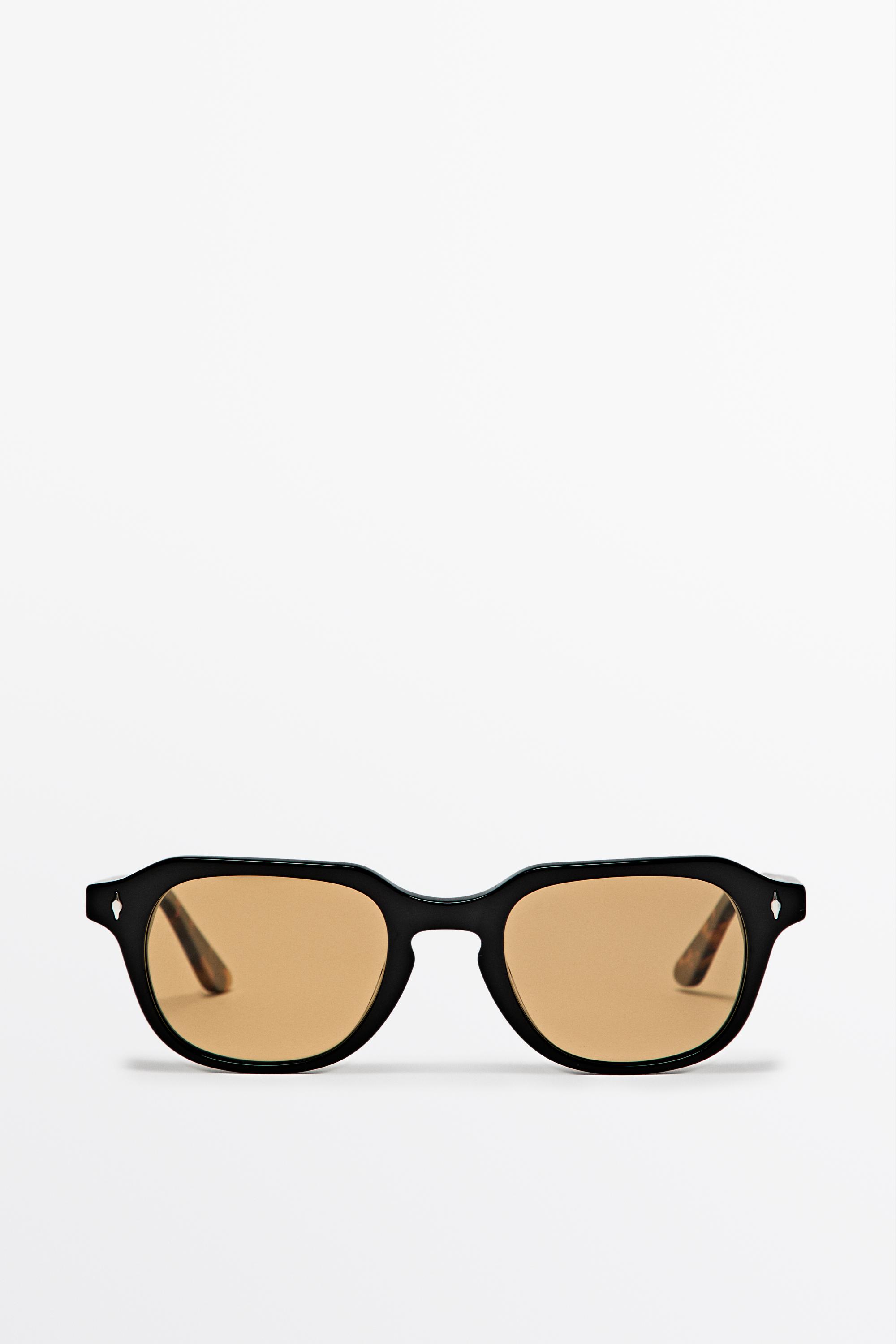Round resin sunglasses Dark Grey