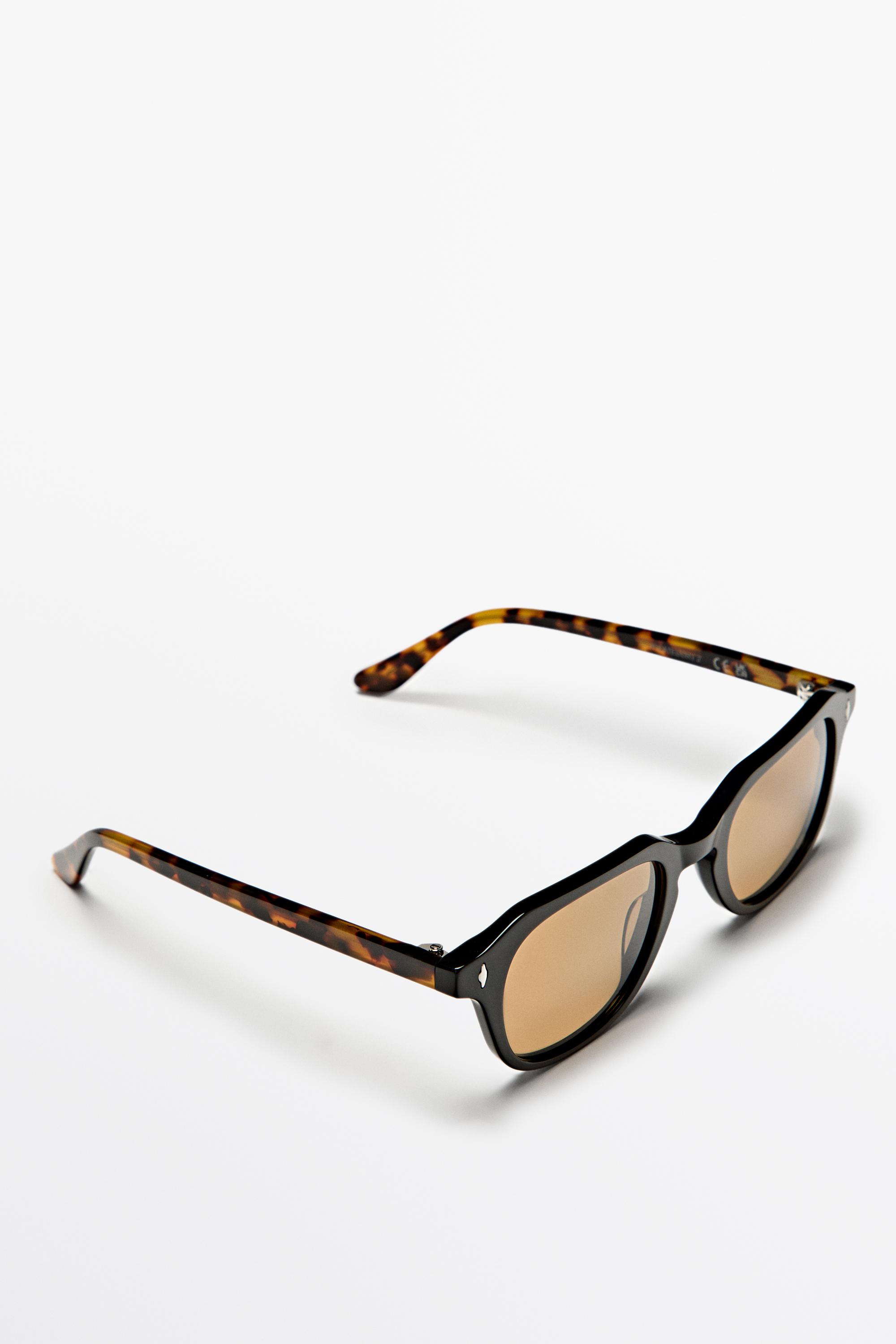 Round resin sunglasses Dark Grey