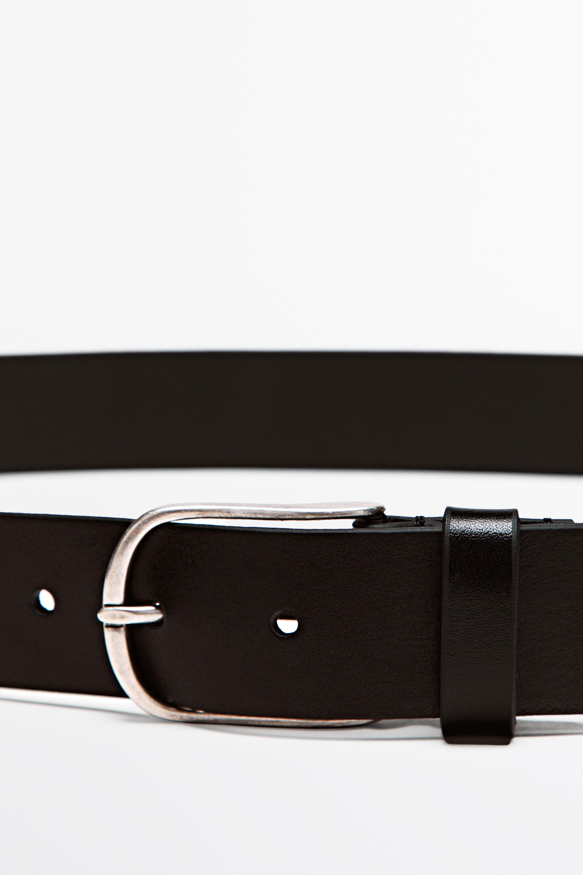 Nappa leather belt Black