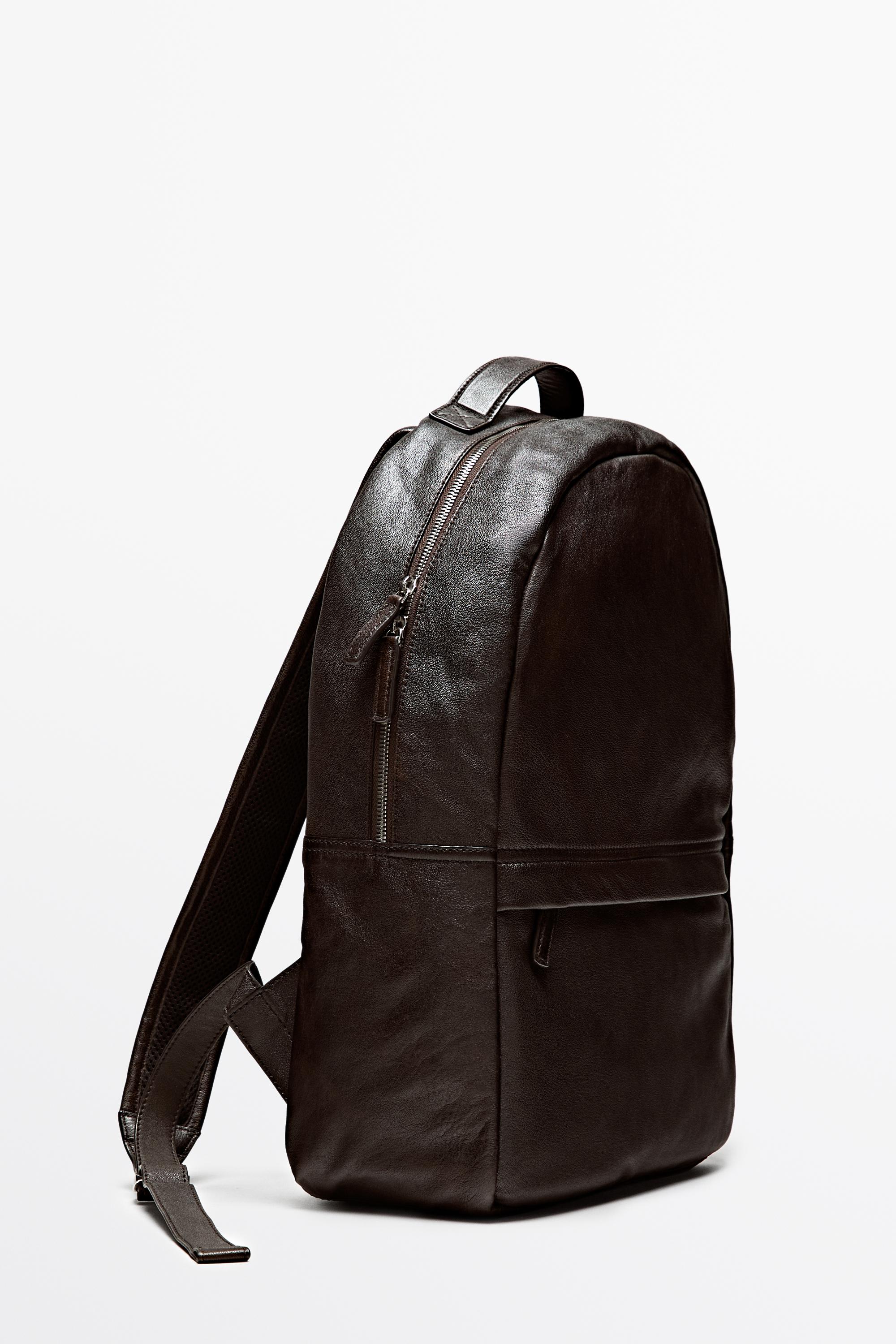 Nappa leather backpack Brown