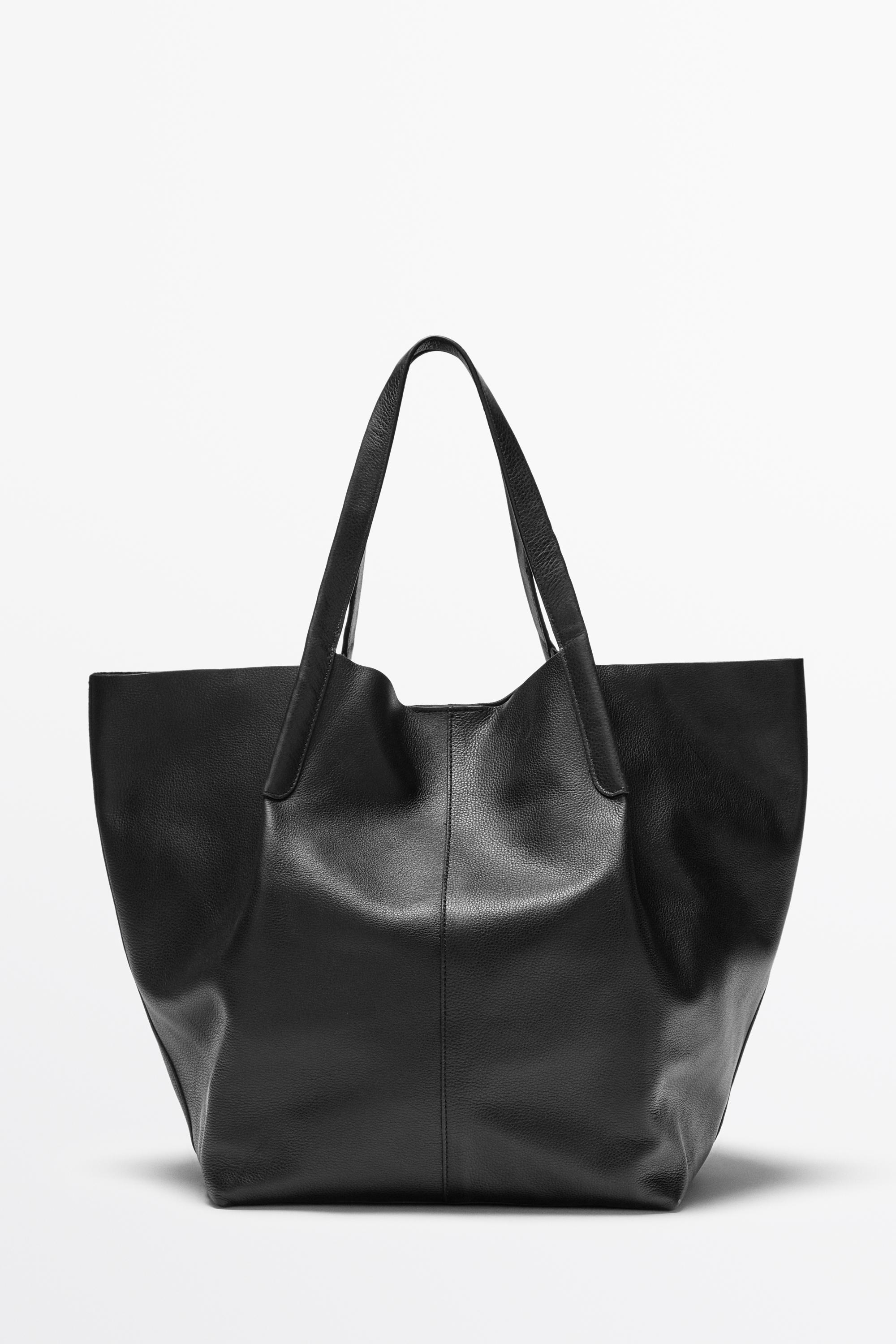 Nappa leather tote bag Black